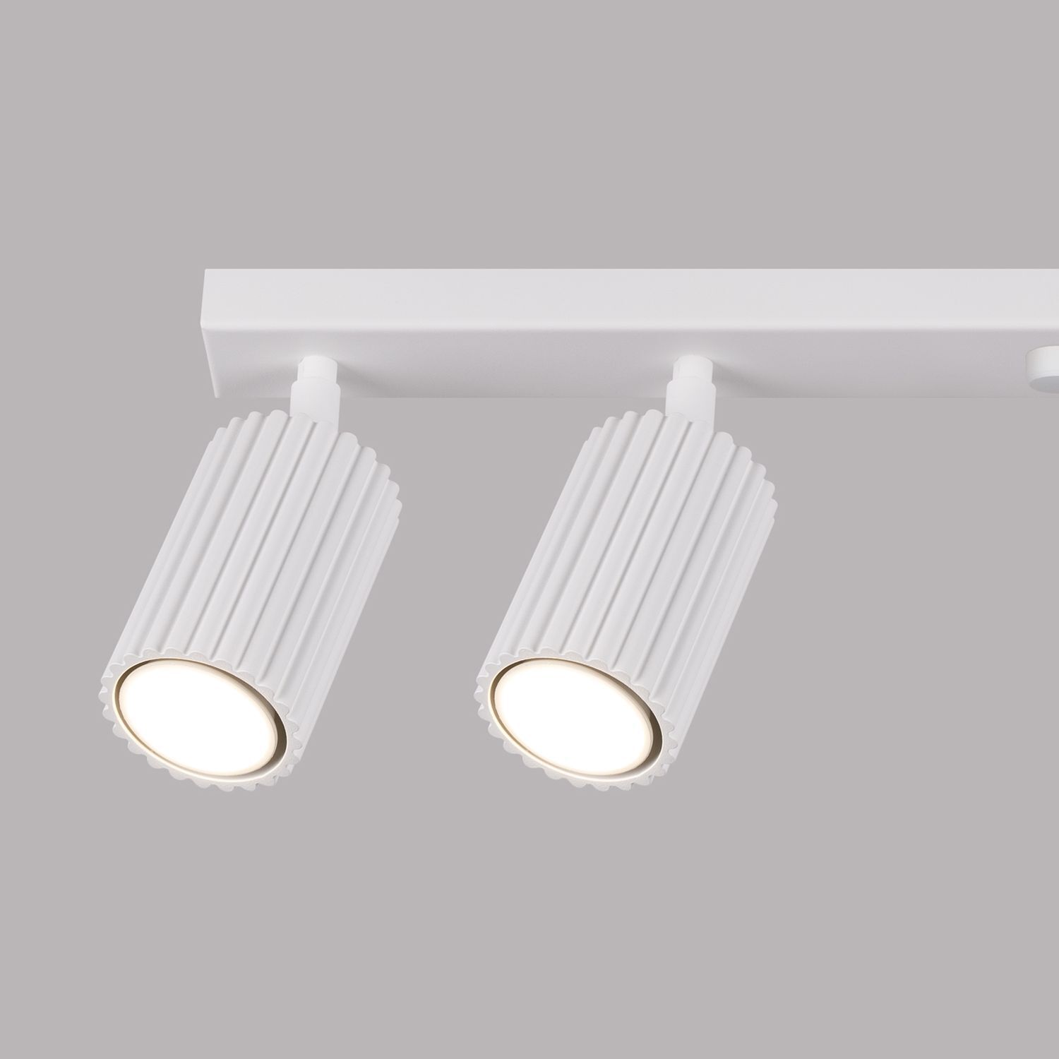 Lampe de plafonnier Moderne Blanc 117 cm orientable 6x GU10 Aluminium