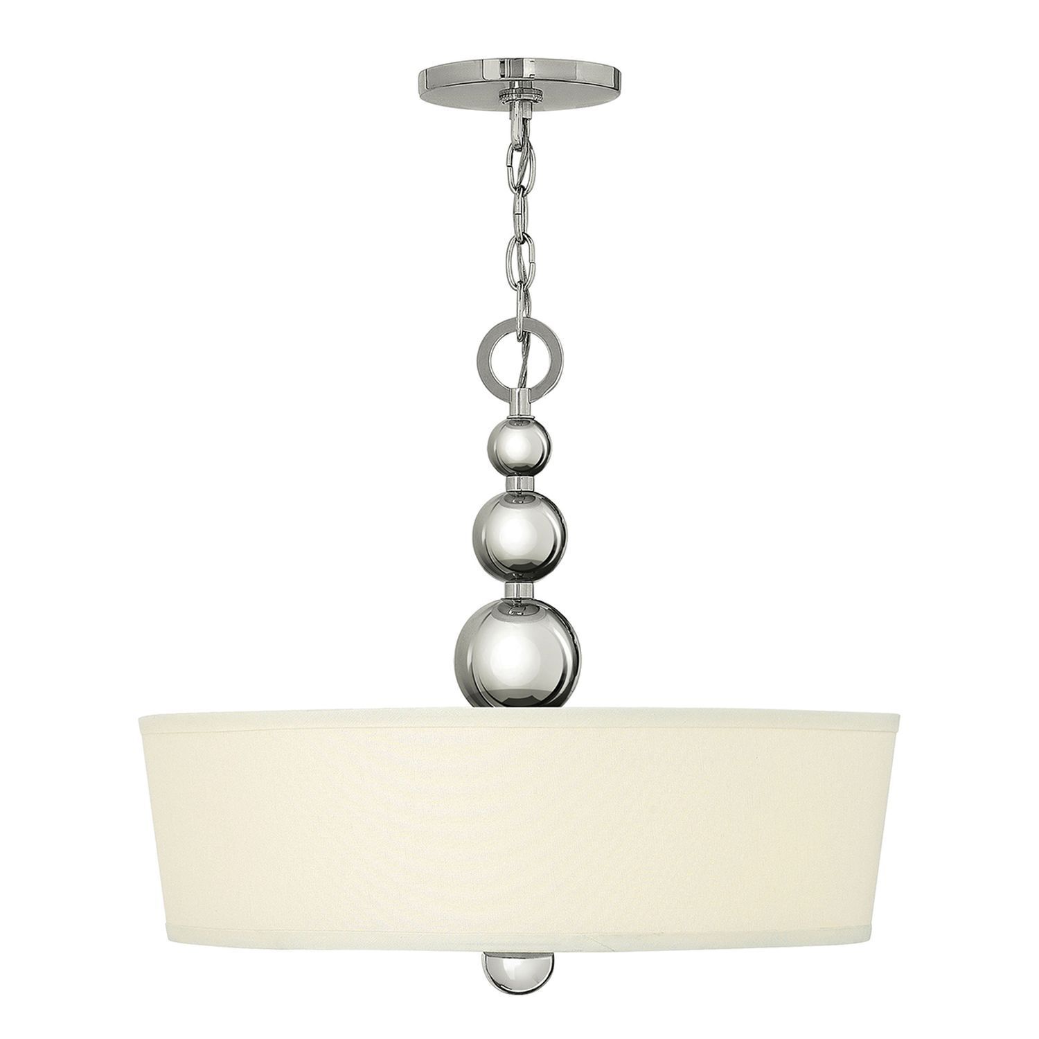 Suspension ROMINA Nickel Ø51cm à raccourcir Lampe