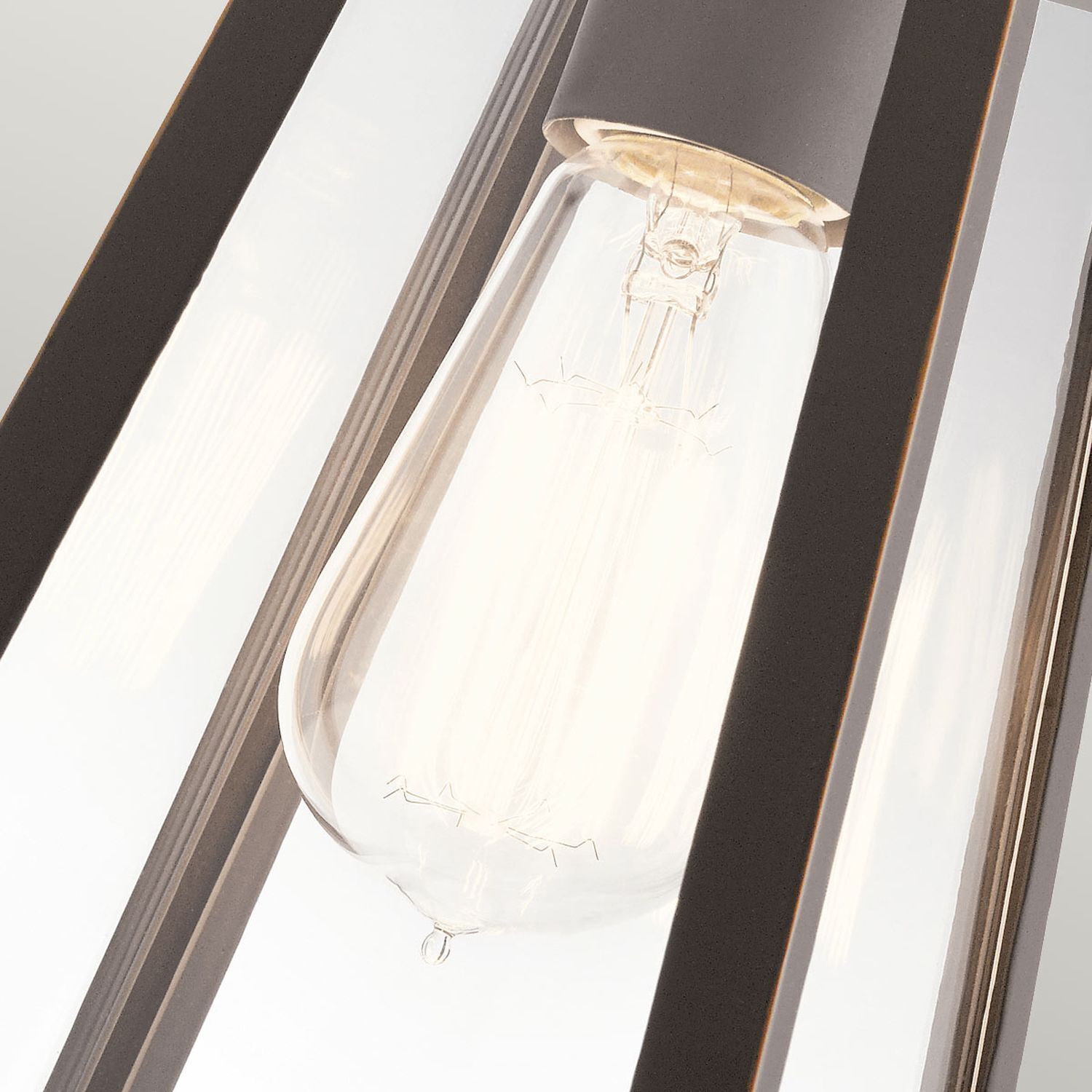 Außenleuchte Wand 29 cm hoch Glas Aluminium E27 IP44 Lampenhülle, Glühbirne, Beleuchtung, Hängelampe, Transparent