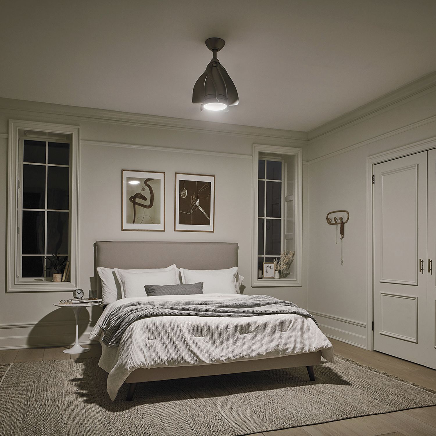 deckenventilator-mit-beleuchtung-deckenlampe-erin-1-flammig-champagner-industrie-12-6 bett, bettgestell, kopfteil, schlafzimmer, lampe