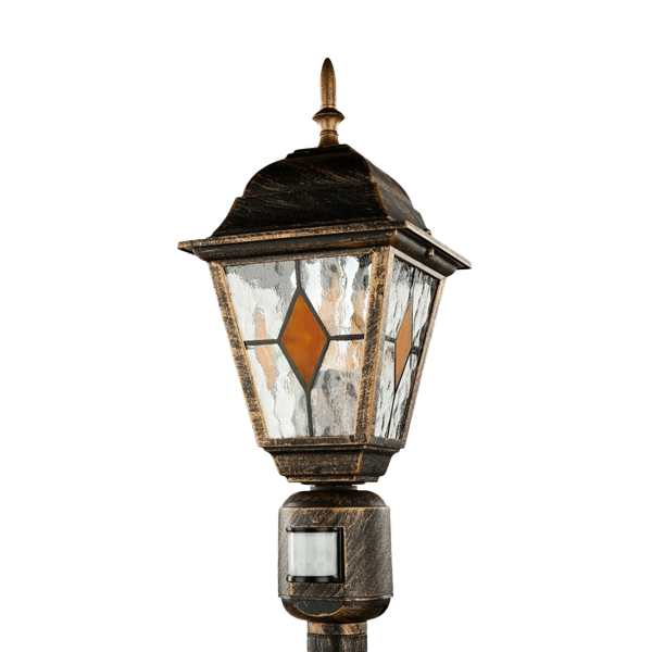 Laternen, Lampenpfosten, Gartenlampe, Glasfenster, Metall