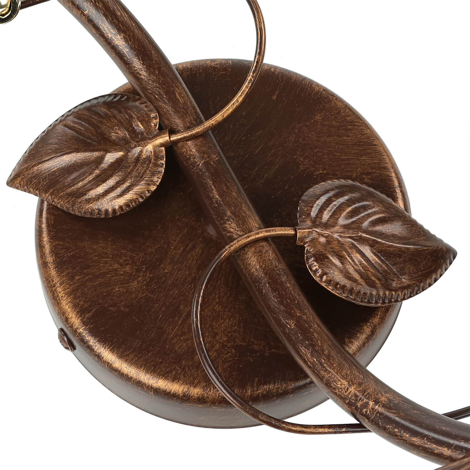 Plafonnier Shabby Marron antique Floral Salon