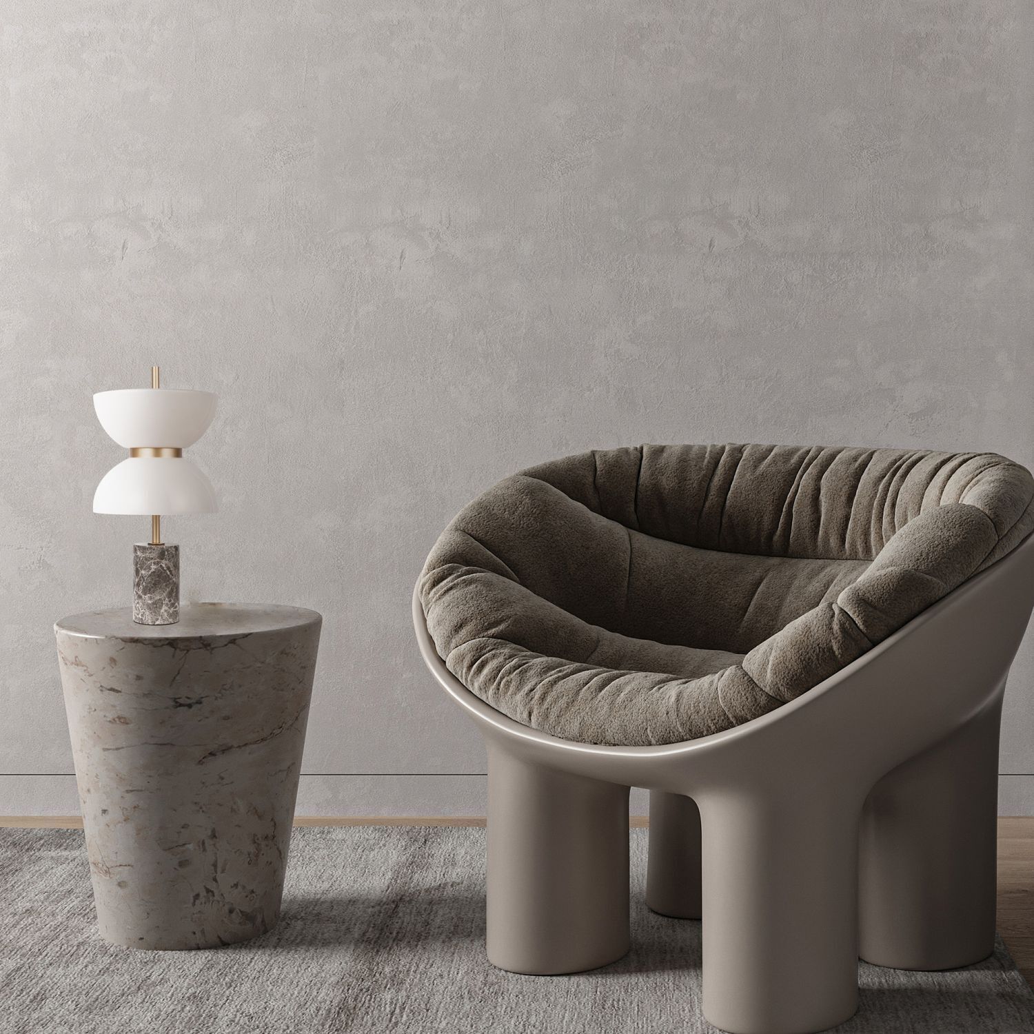 Lampe de table LED métal verre hauteur 46 cm ronde 500 lm MARIA Moebel, Stuhl, Lampe