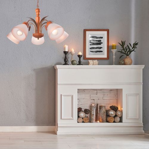 Kamin, Drinnen, Lampe, Kerze, Leuchter