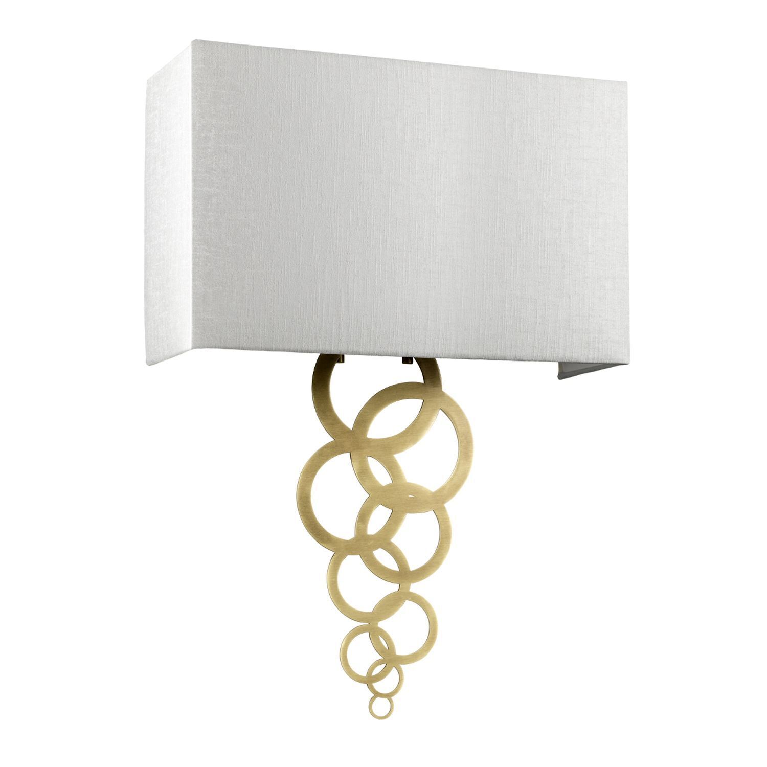 Applique murale Up Down en laiton crème antique tissu métal