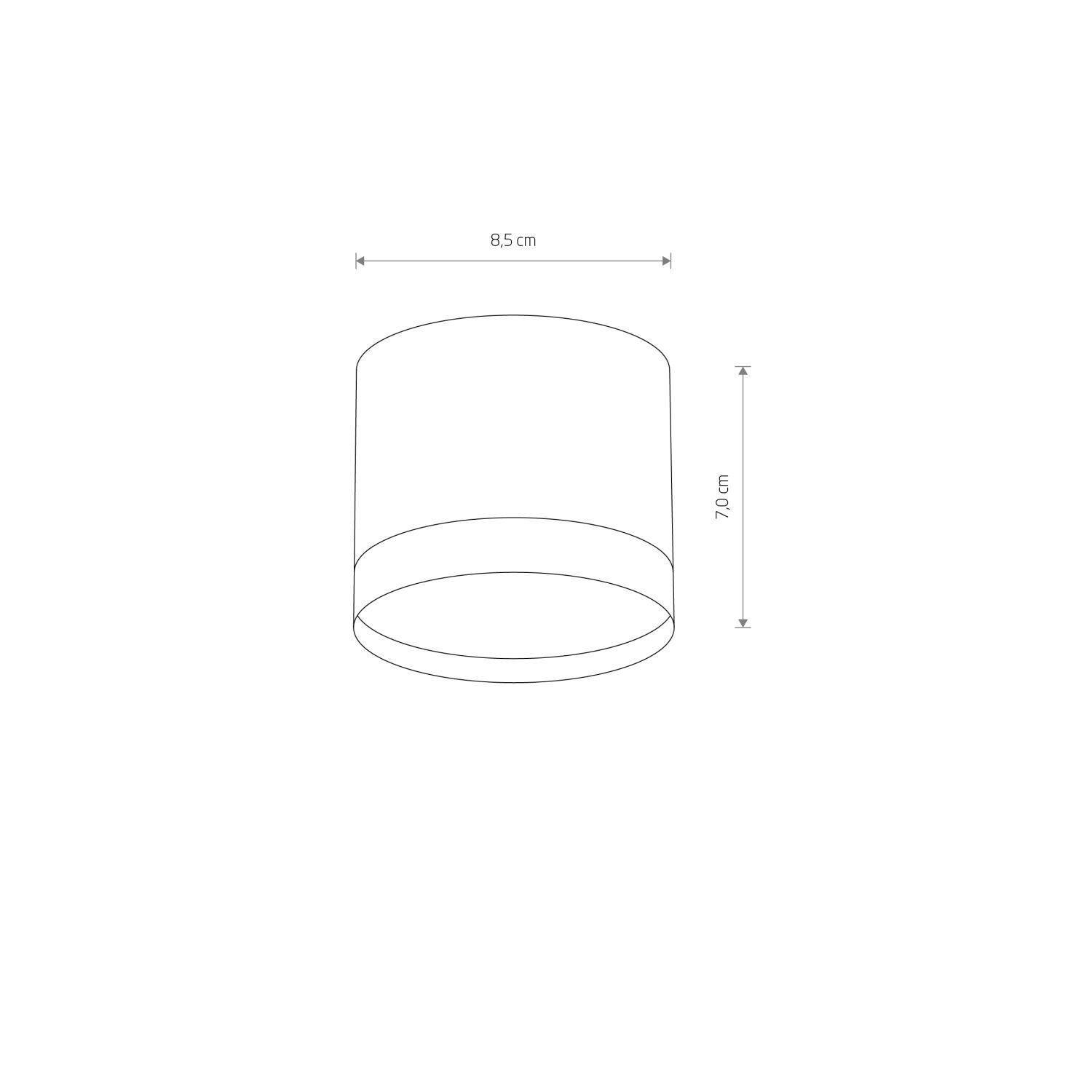 Petit spot de plafond Noir GX53 Ø 8,5 cm Aluminium Moderne