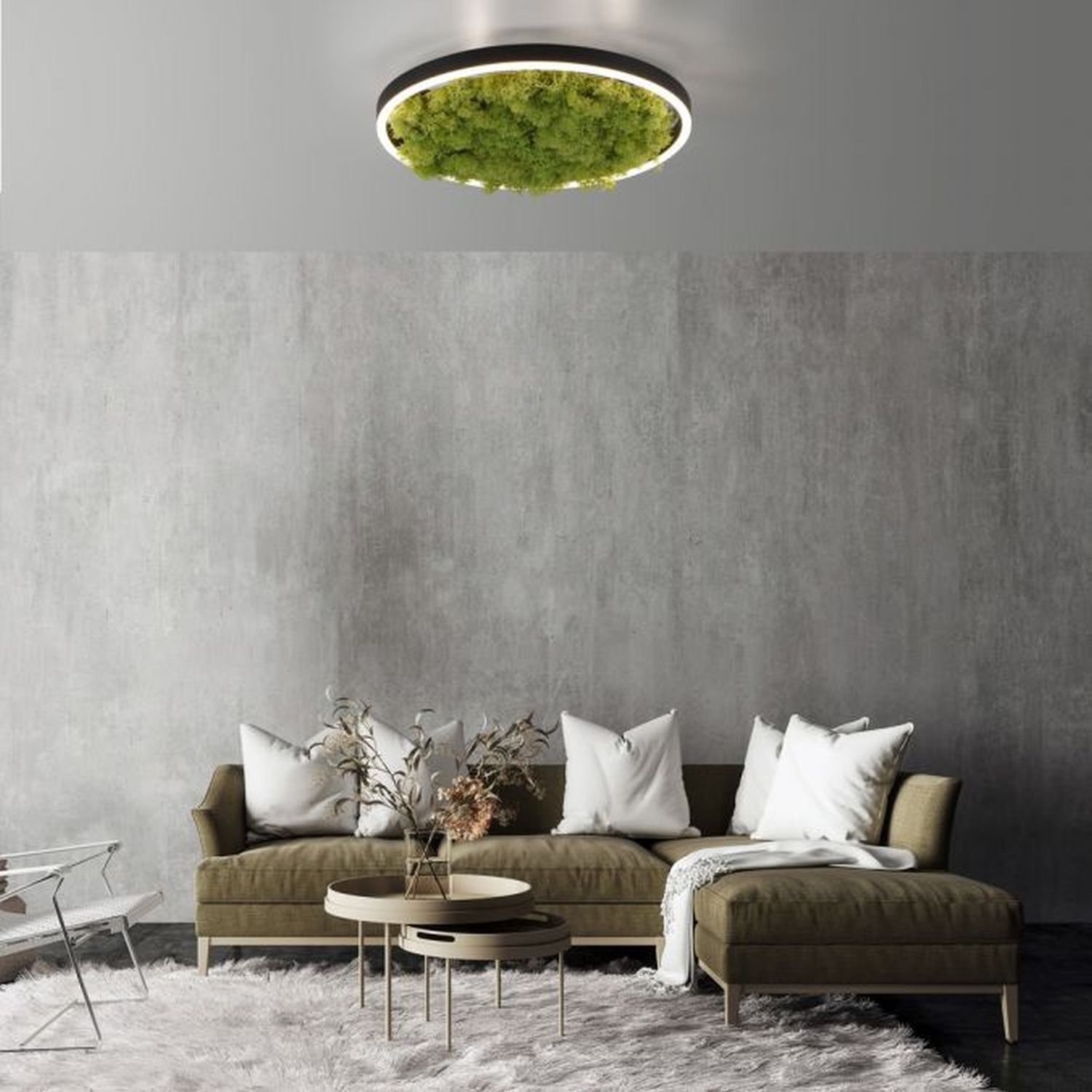 Lampe de plafonnier LED Mousse Noir 3000 K 2650 lm dimmable