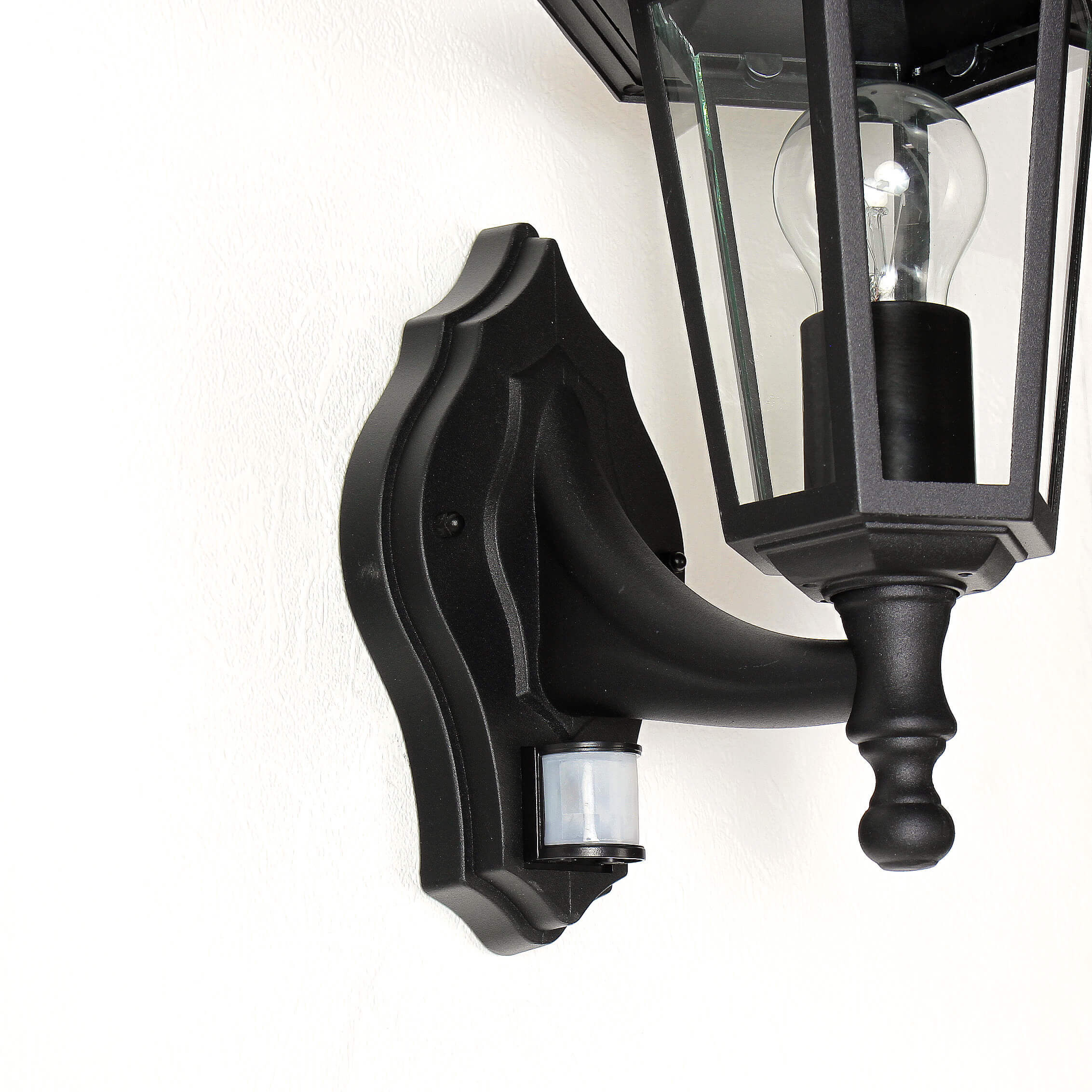 Laterne, Wandlampe, Außenleuchte, Metall, Schwarz