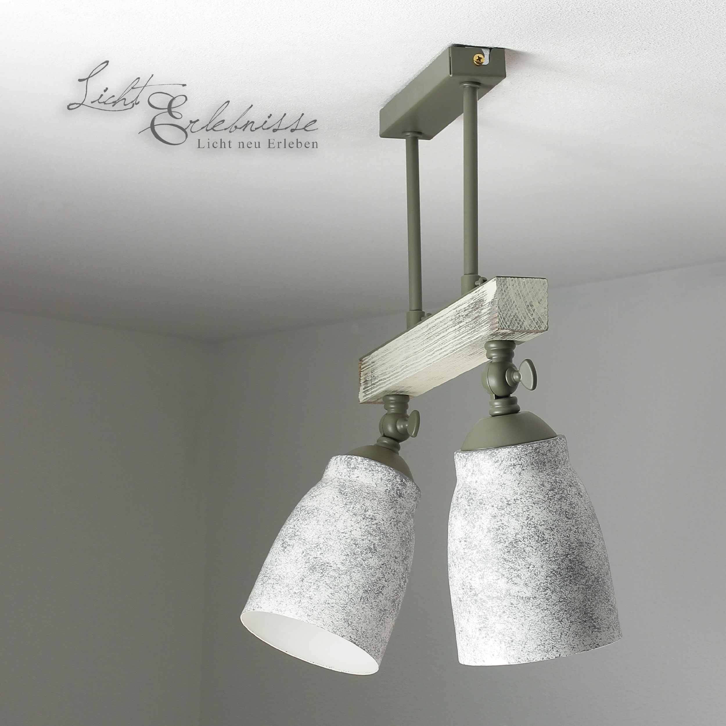 Plafonnier vintage pivotant shabby blanc taupe AGAP Leuchte, Deckenleuchte, Lampe