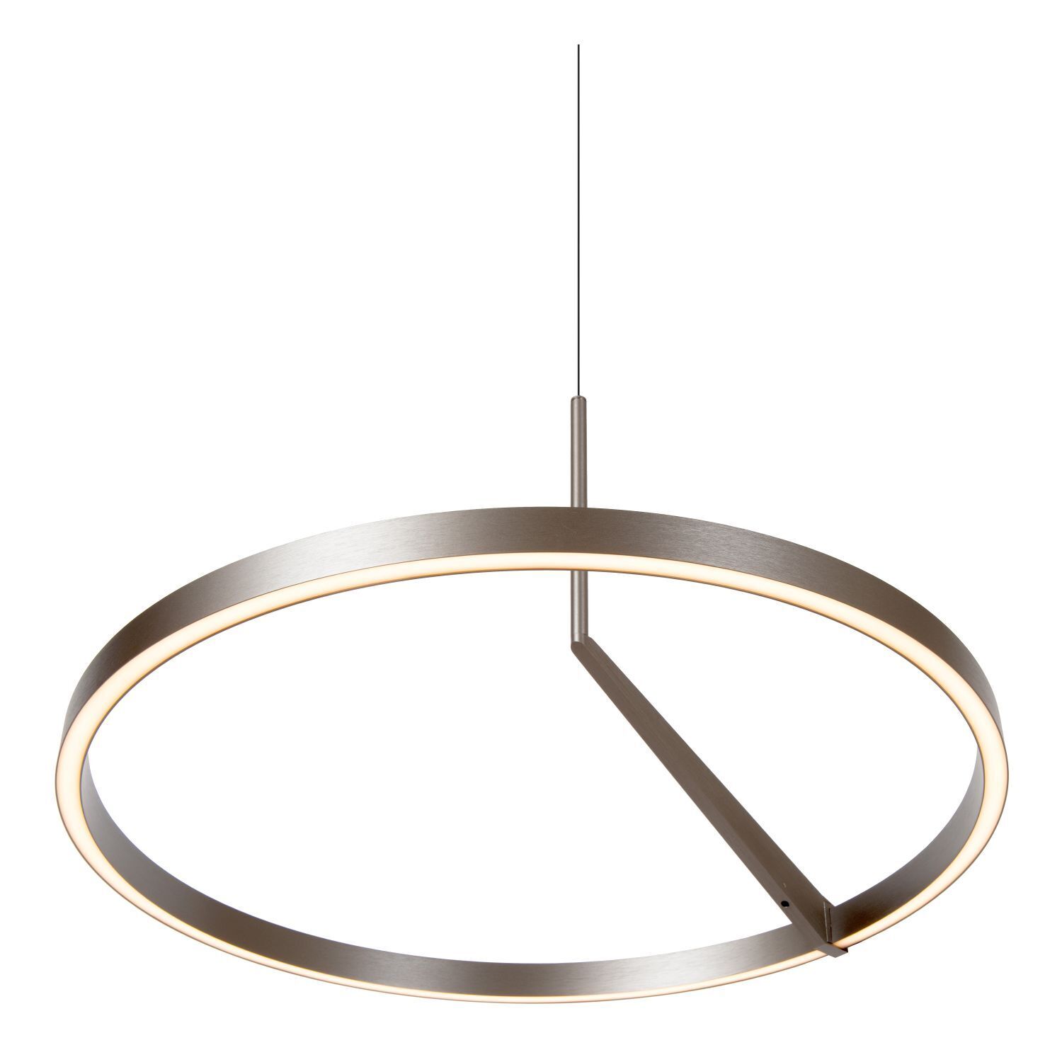LED Hängelampe Aluminium Grau B:60 cm 2700 K edel hängelampe, rund, LED, stahl, modern