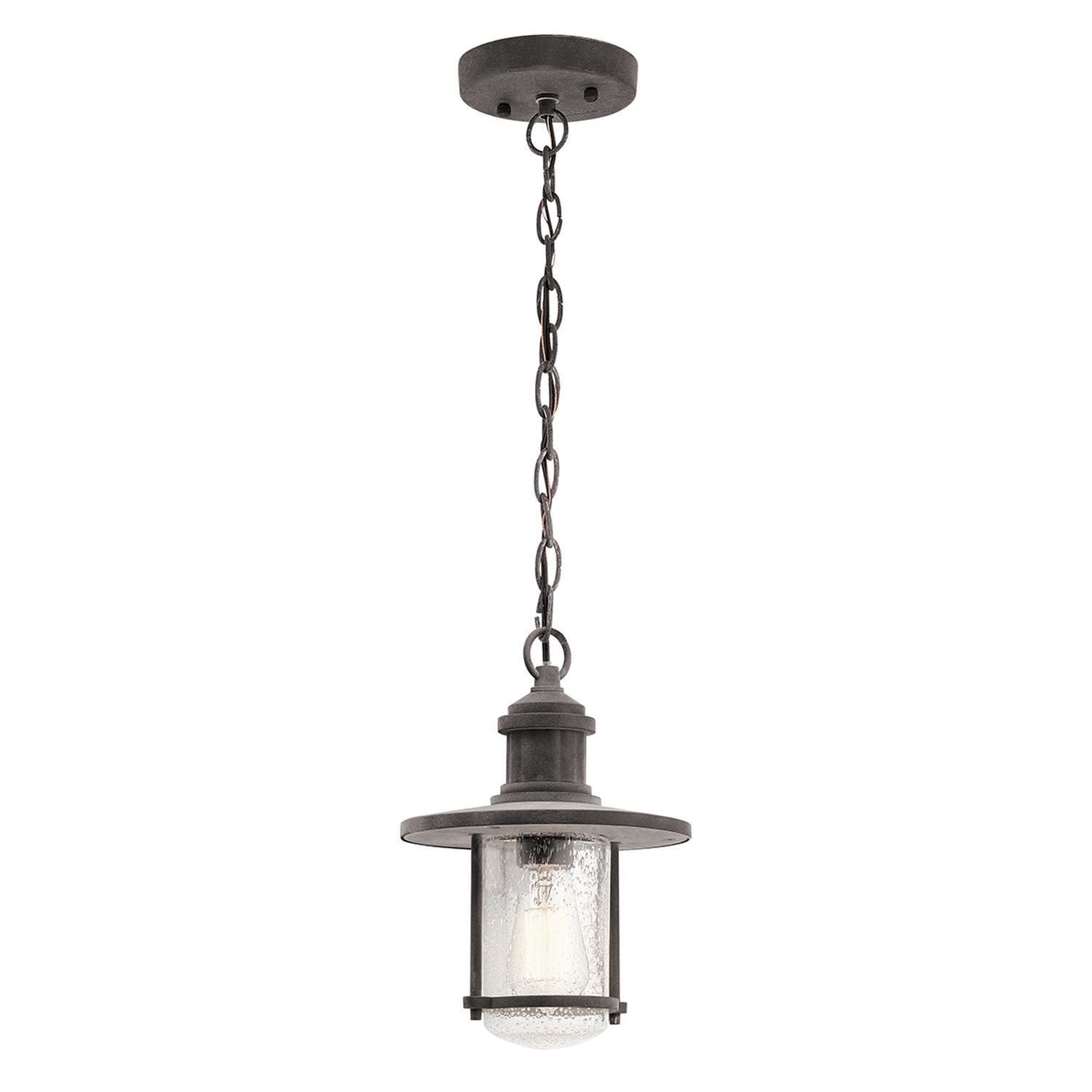 Lampe à suspendre extérieure en zinc antique Verre de pluie Maritim IP44