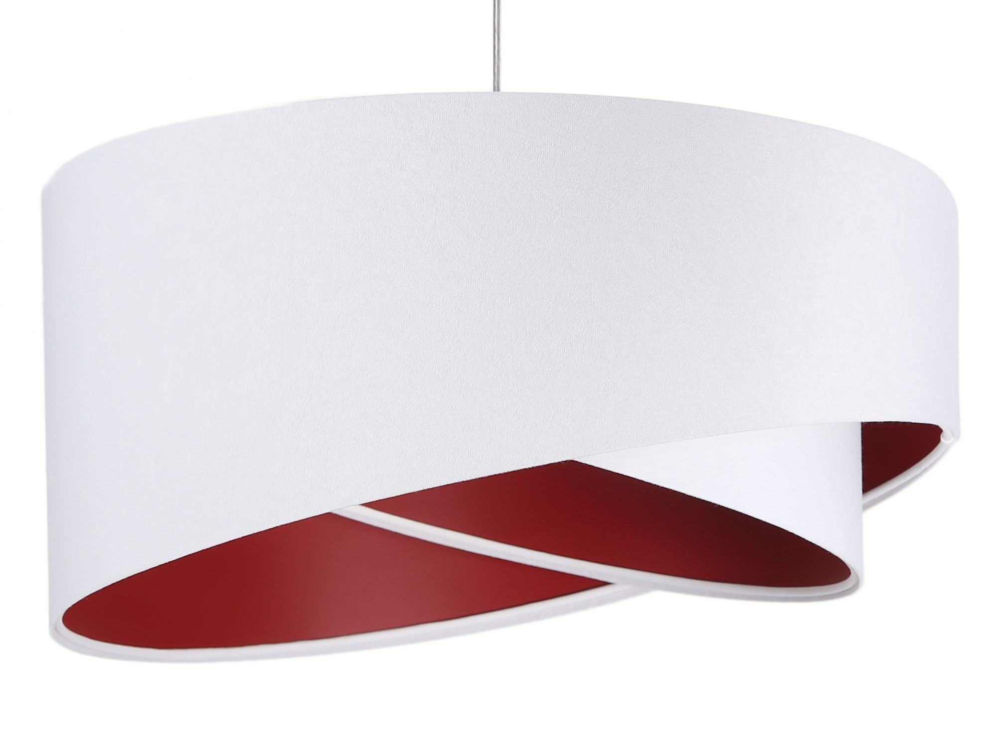 Lampe à suspendre BRANDO Blanc Rouge rond Ø50cm Table à manger