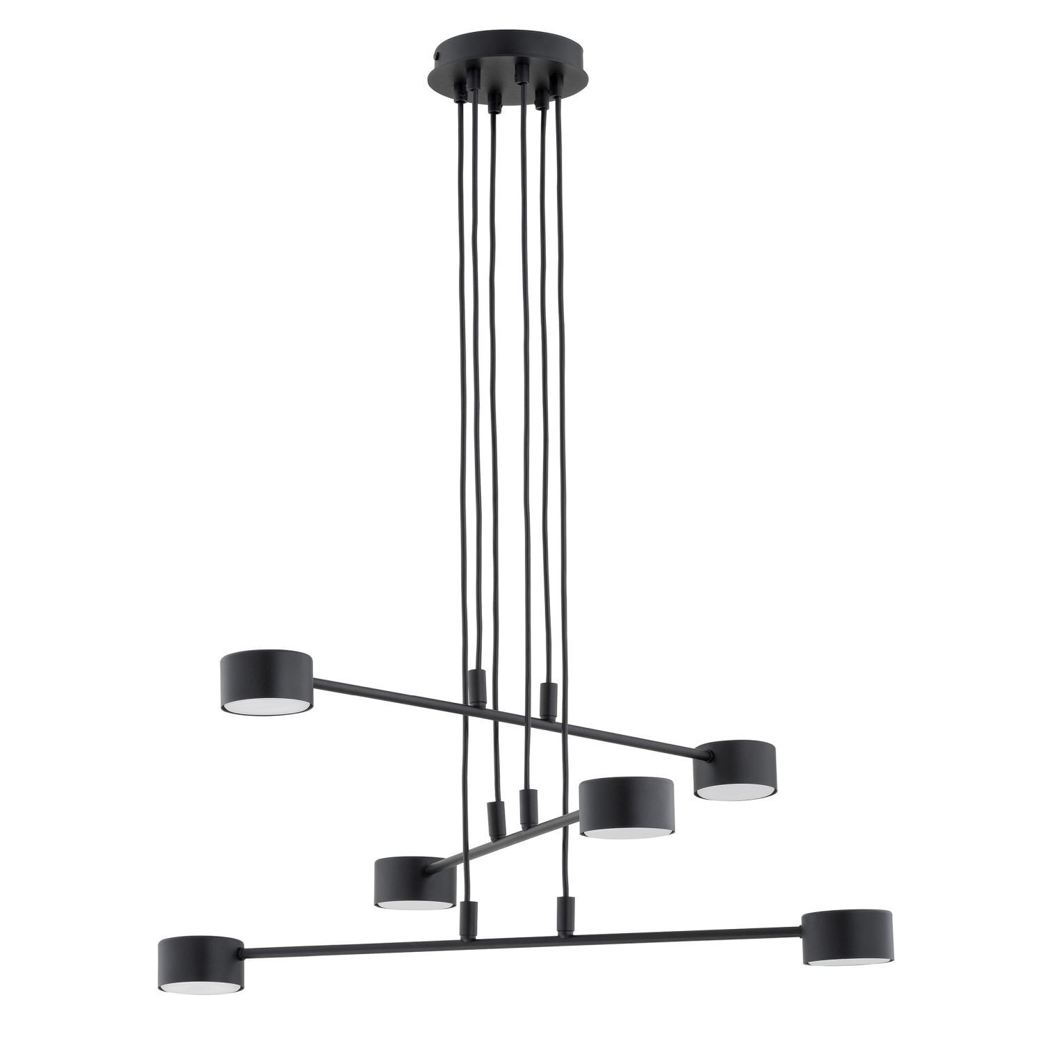 Suspension noir métal L : 70 cm réglable 6x GX53