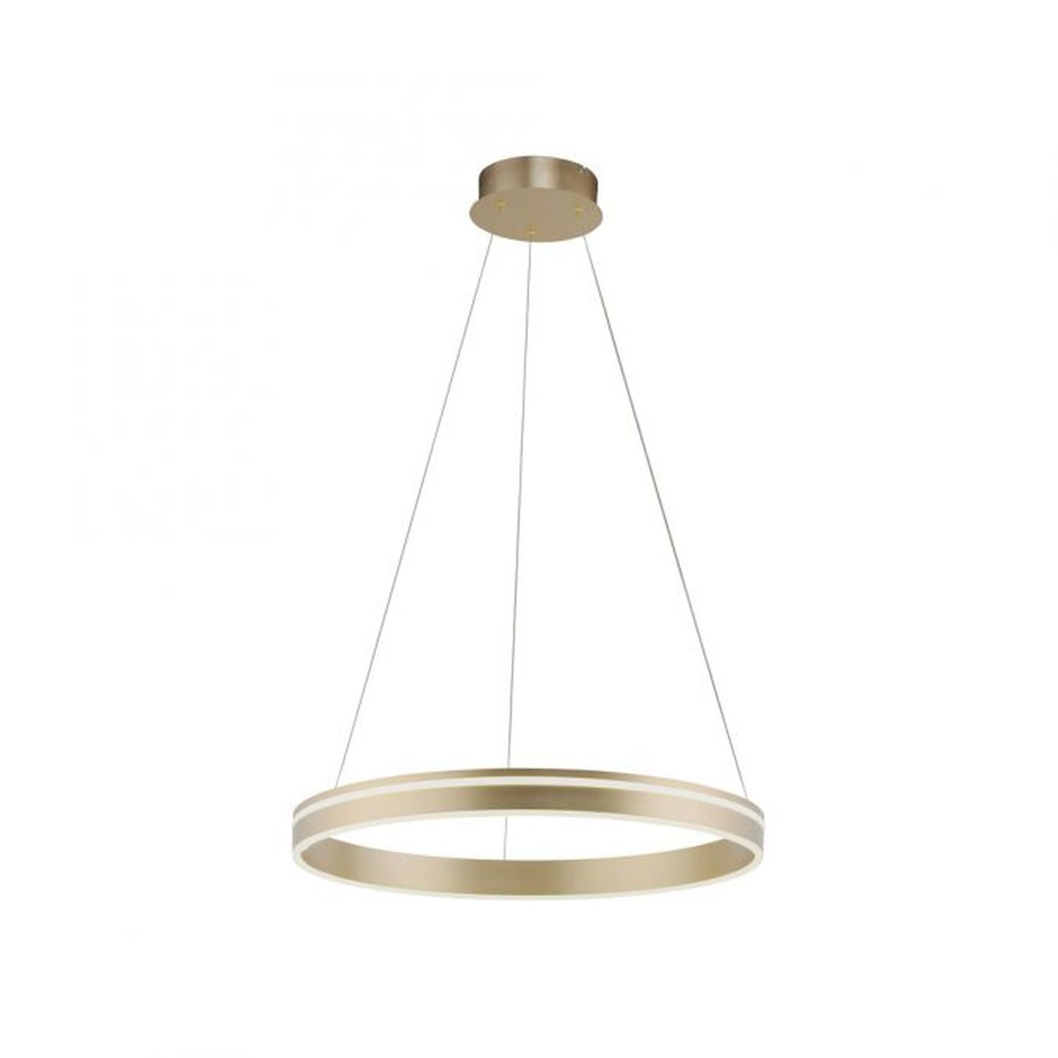 Lampe LED à suspendre anneau Ø59 cm 4550 lm dimmable en laiton