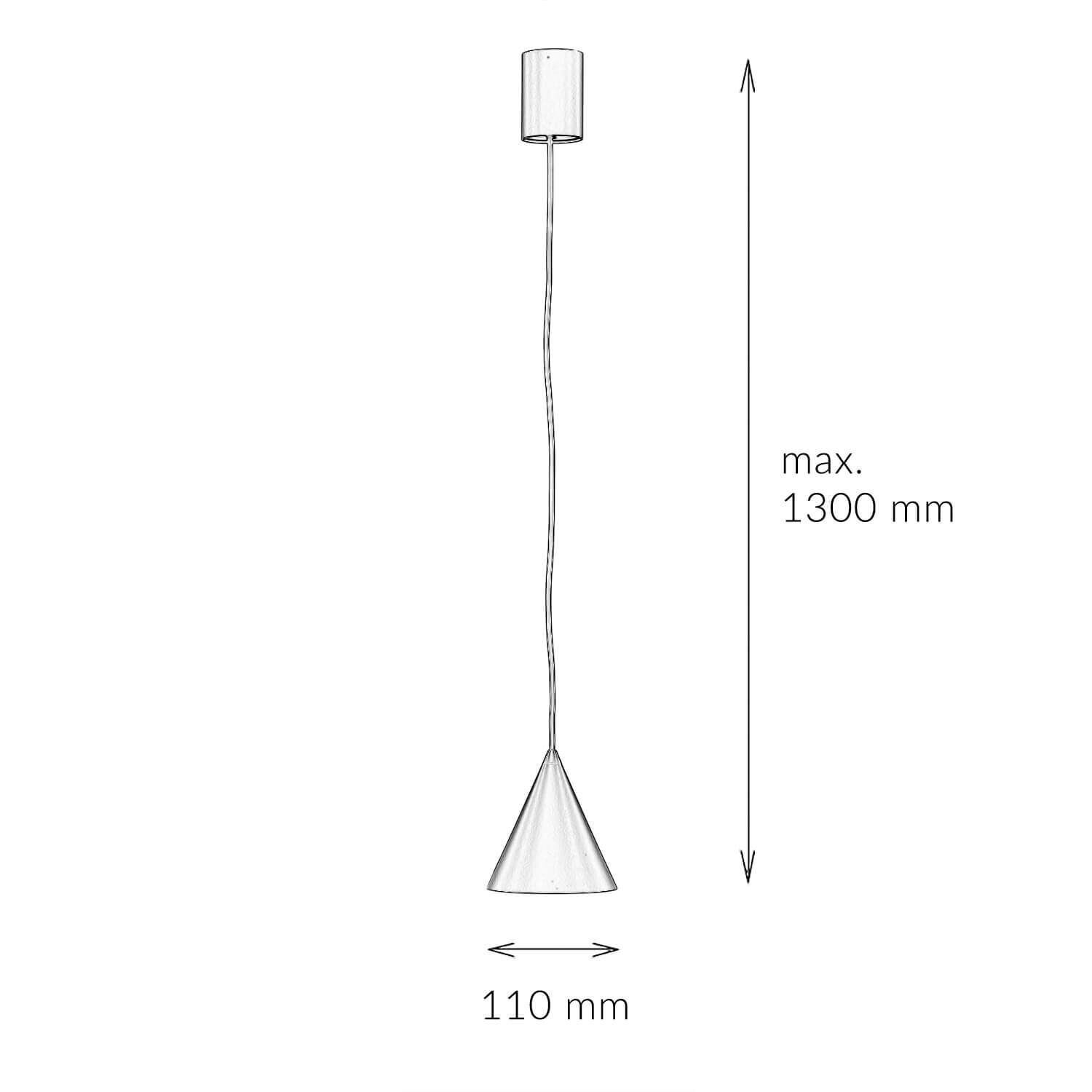Suspension ronde noire Ø11 cm GU10 Métal Moderne Lampe