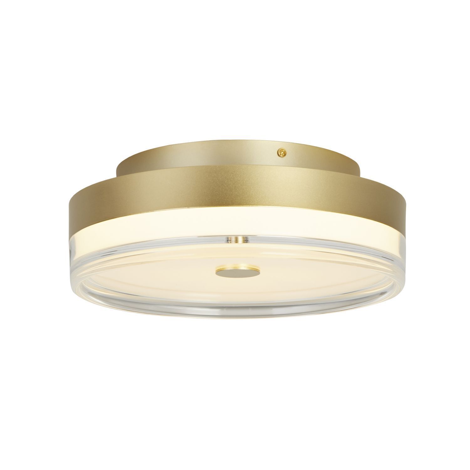 Lampe de plafonnier LED ronde en métal doré Ø30 cm 3000 K 21 W