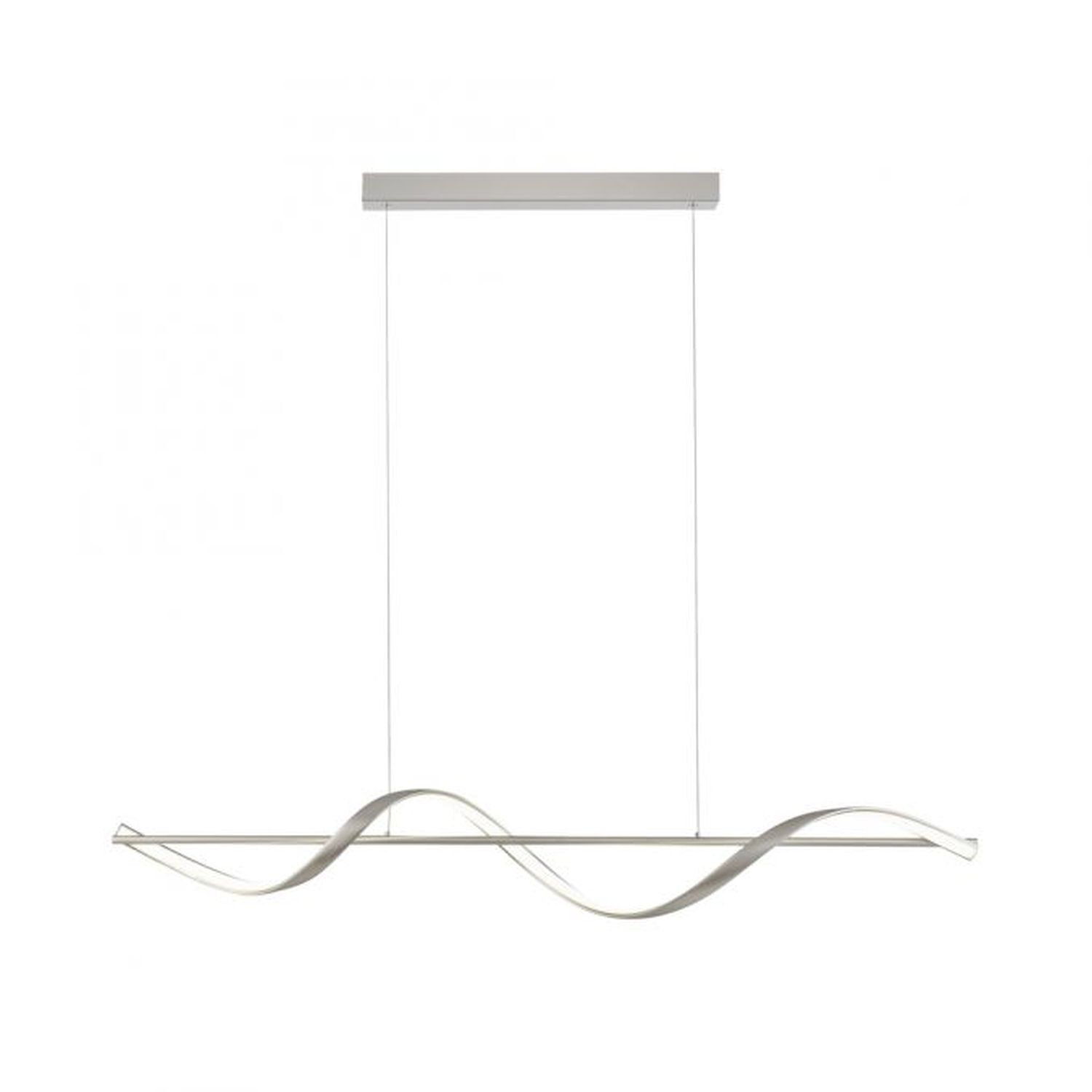 Suspension LED argent Télécommande 121 cm dimmable