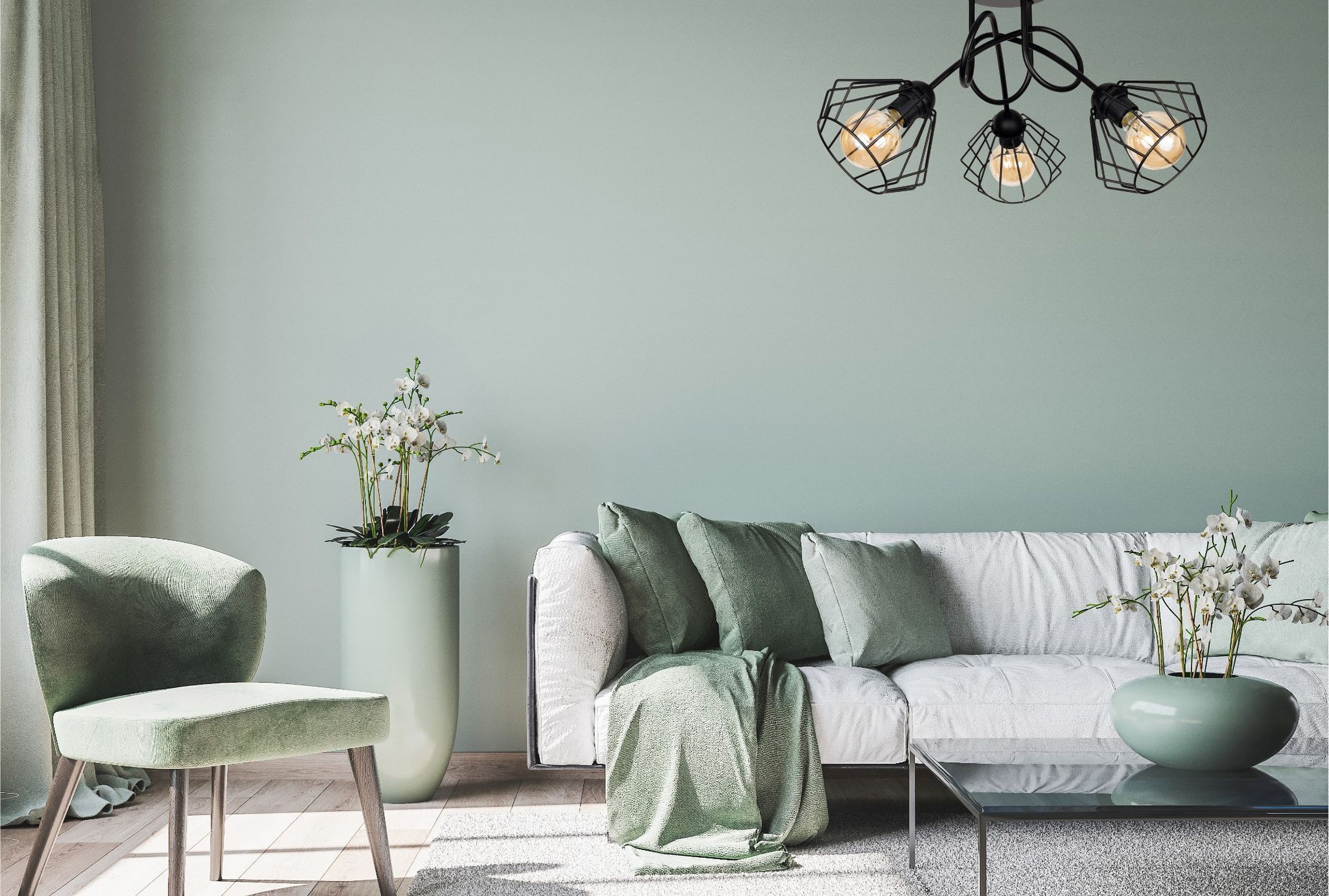 Dekoration für Zuhause, Wohnzimmer, Kissen, Lampe, Pflanze