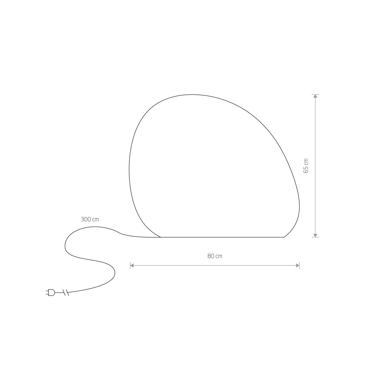 Lampe d'extérieur IP44 65 cm E27 Blanc Lumière décorative Fiche Câble Lampe d'extérieur IP44 65 cm E27 Blanc Lumière décorative Fiche Câble