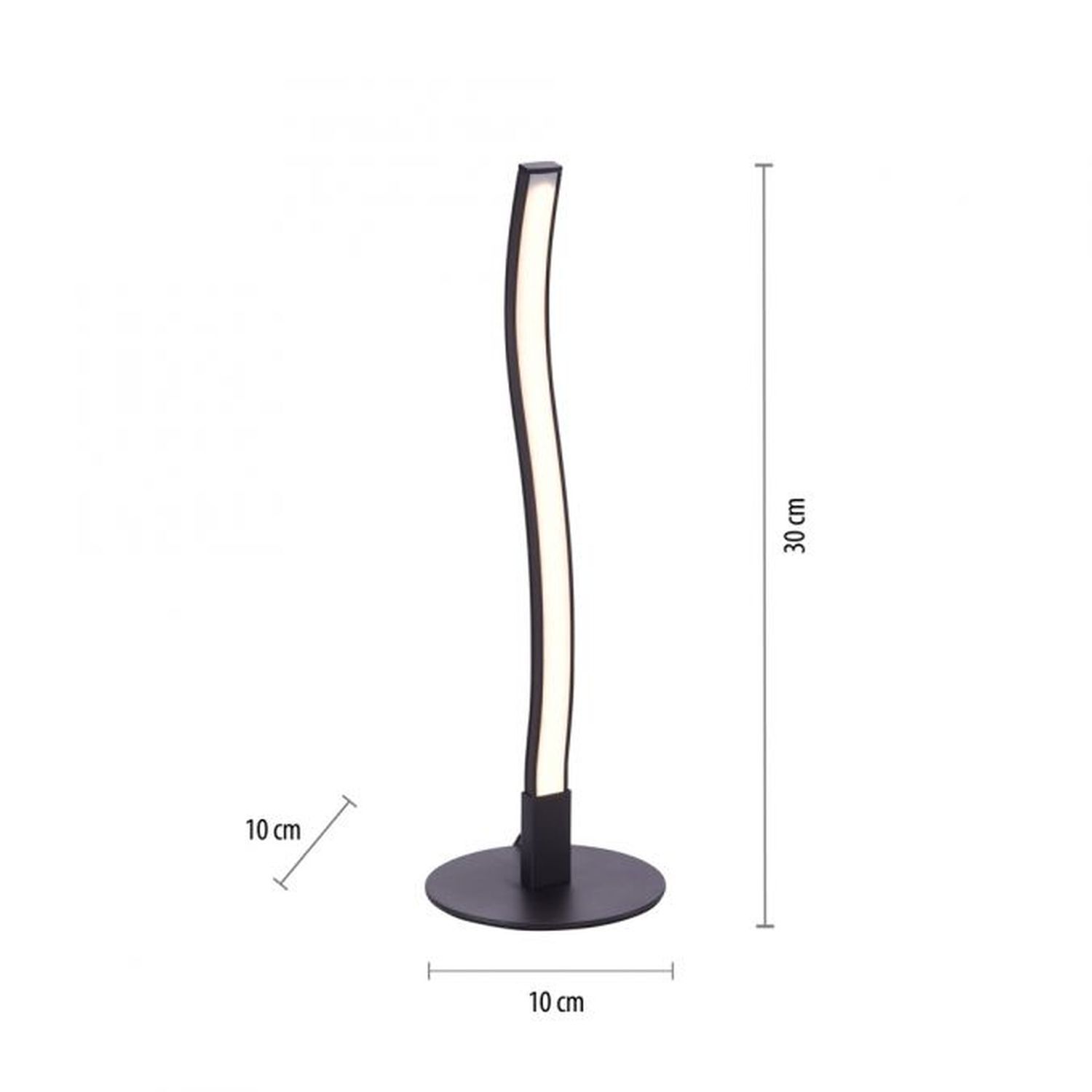 LED Tischlampe Schwarz Metall 30 cm 300 lm blendarm Lampe, Lampenschirm, Mobiliar