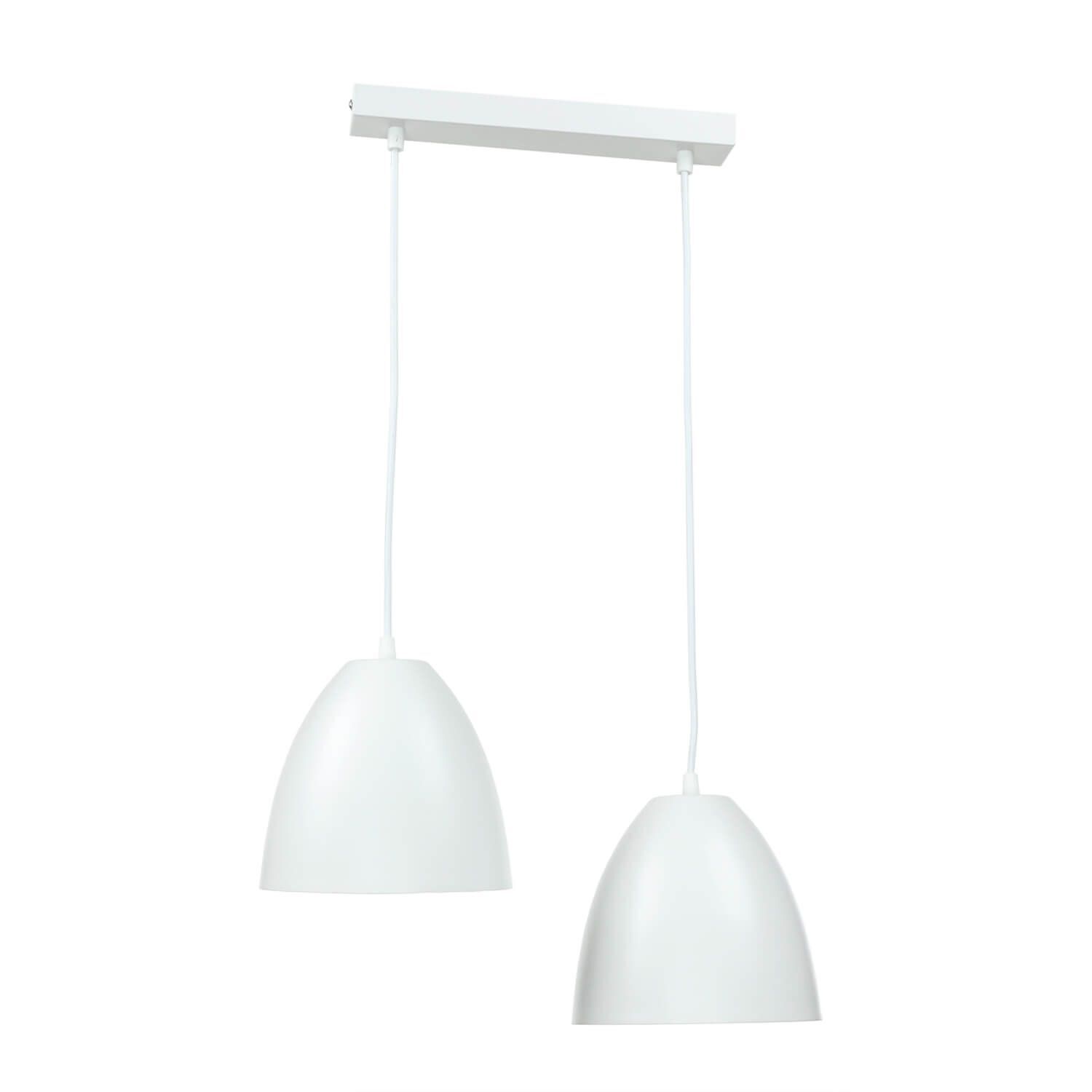 Suspension blanc or ajustable E27 2 flammes