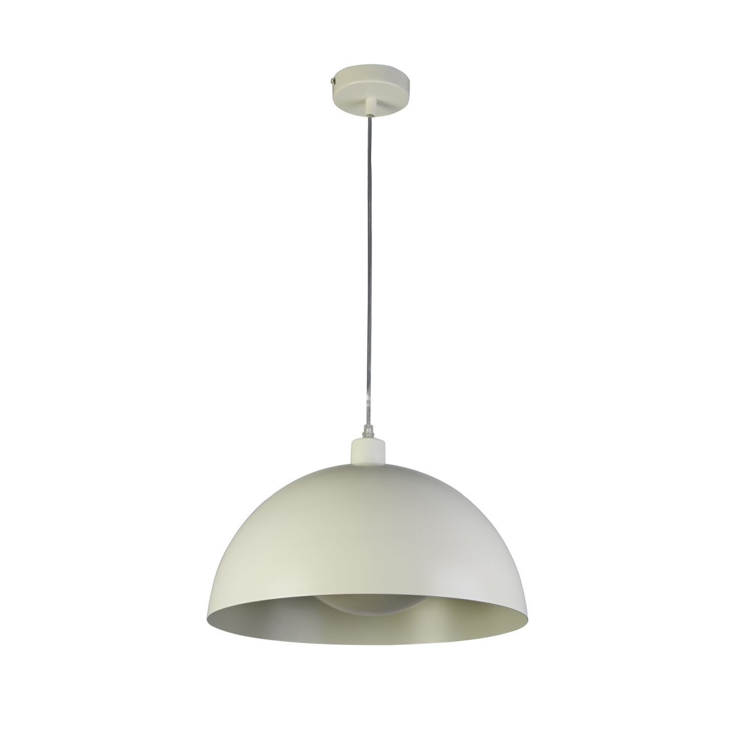 Lampe à suspendre en métal crème E27 jusqu'à 60 W Ø40 cm rond