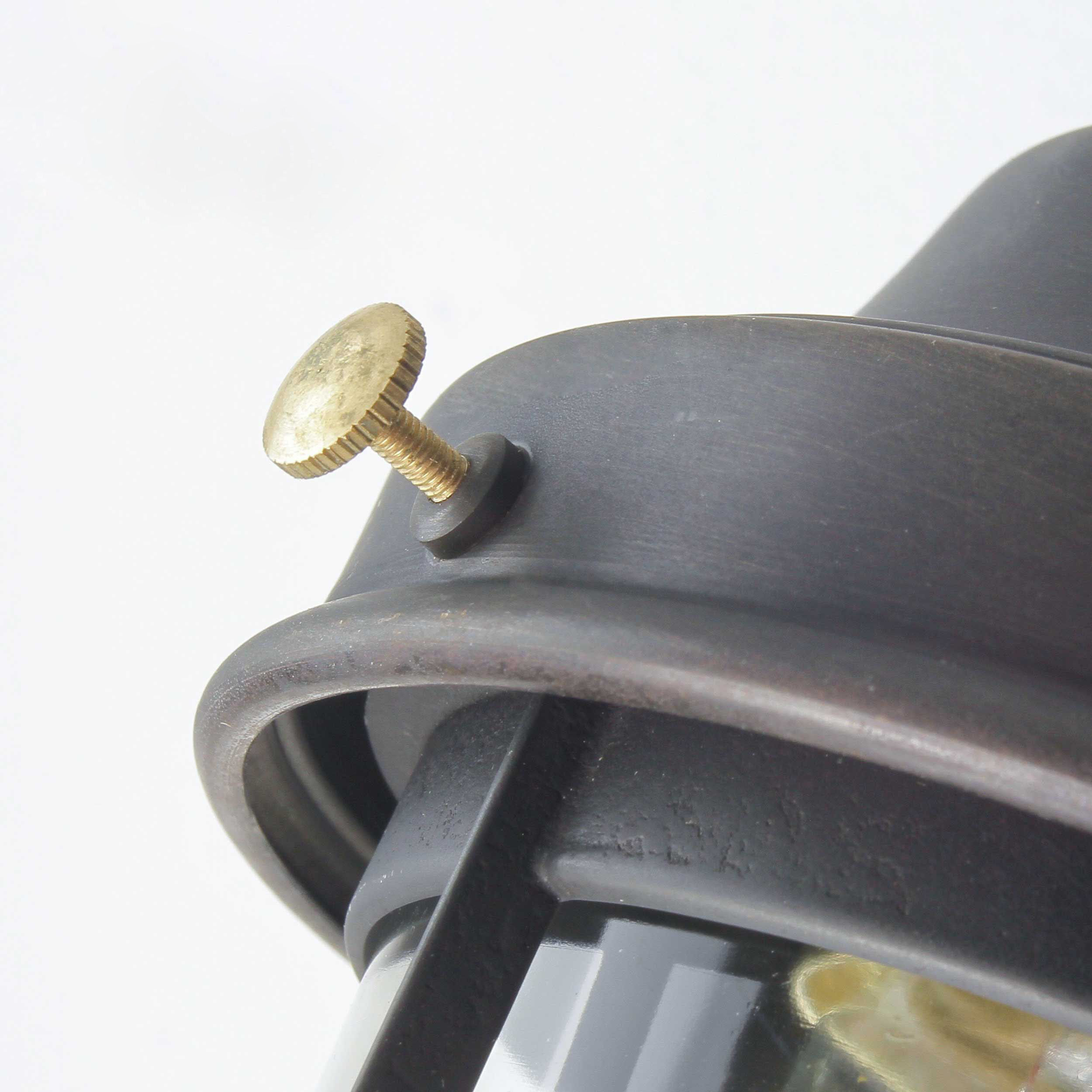 Wandleuchte Außen aus Echt-Messing in Bronze Maschine, Schraube, Beleuchtung, Lampe