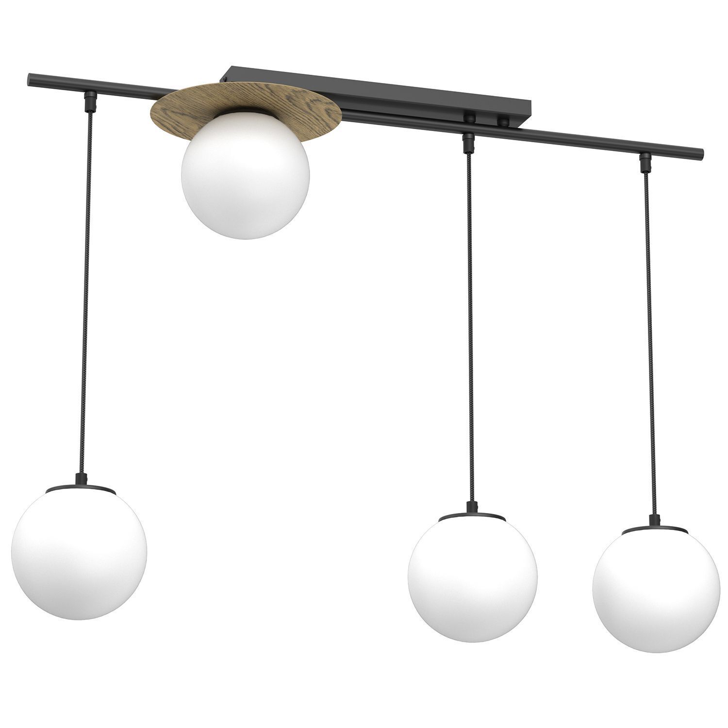Lampe à suspendre verre métal L:89 cm E27 Moderne confortable