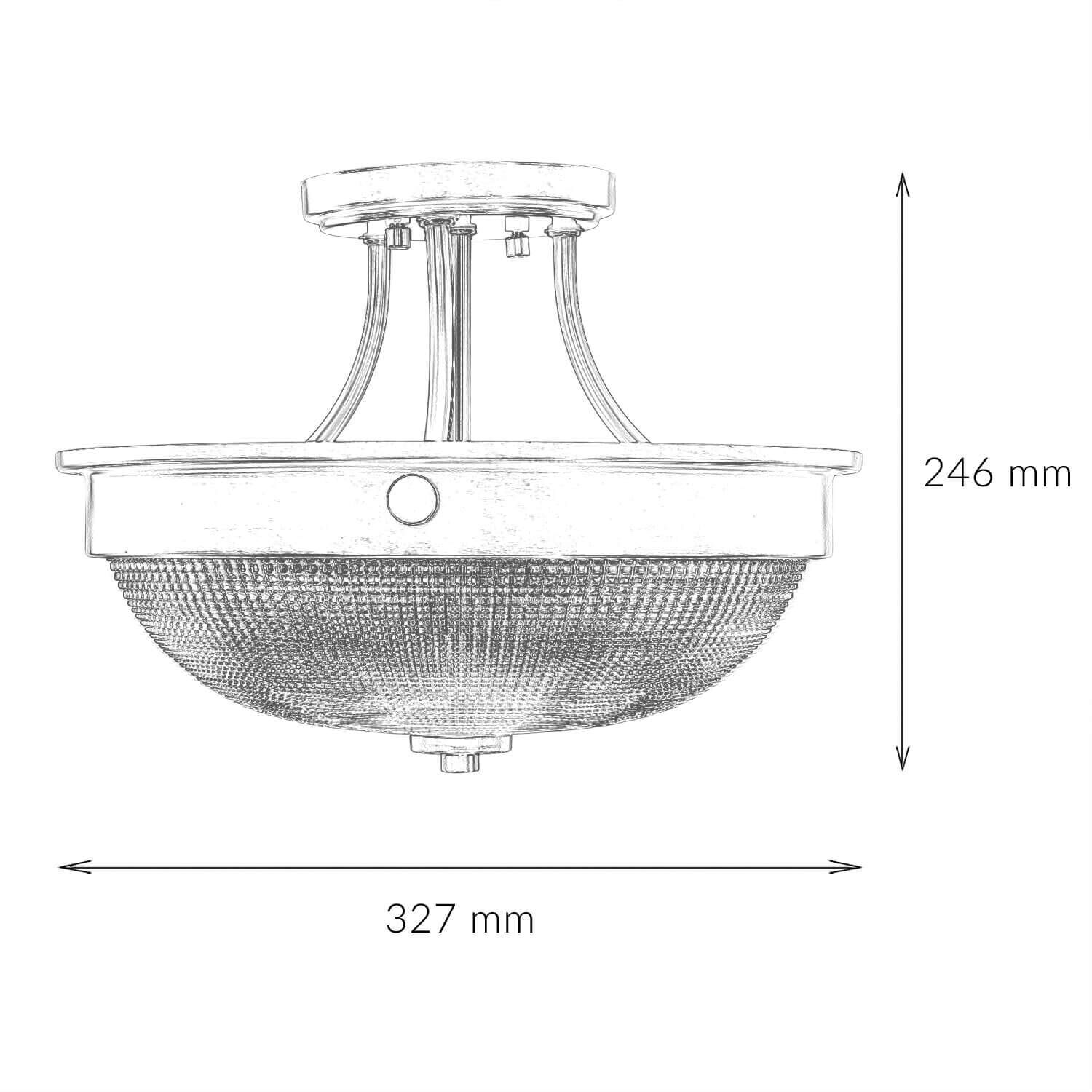 Plafonnier ALVER Ø32cm en laiton Lampe design