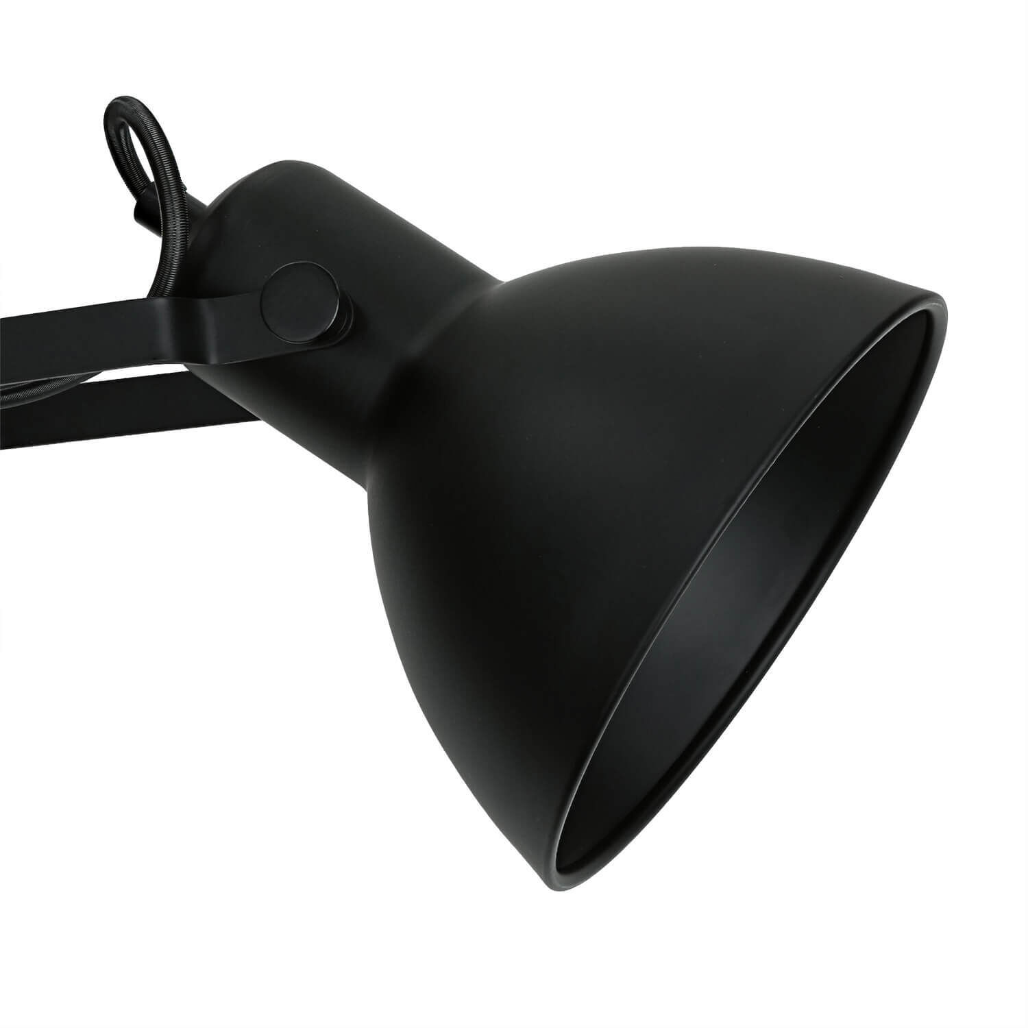 Spot lampe noir métal rond rétro DALLAS