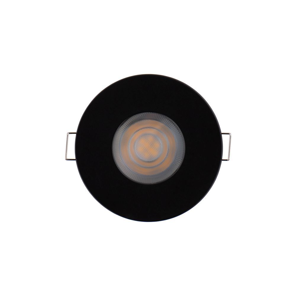 Spot encastré noir en aluminium Ø8,3cm rond extérieur