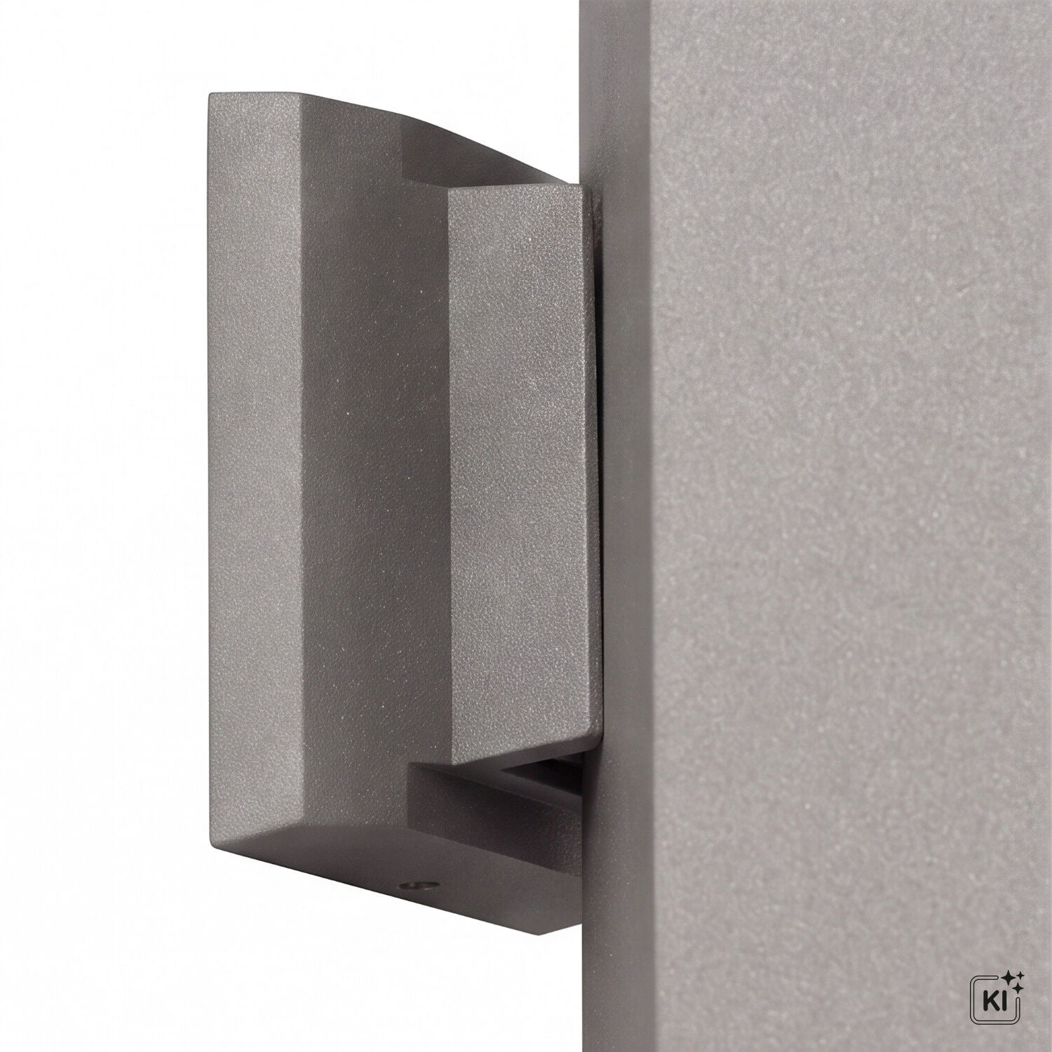 Wandhalter, Wandclip, Metall, Grau, Sichtseite