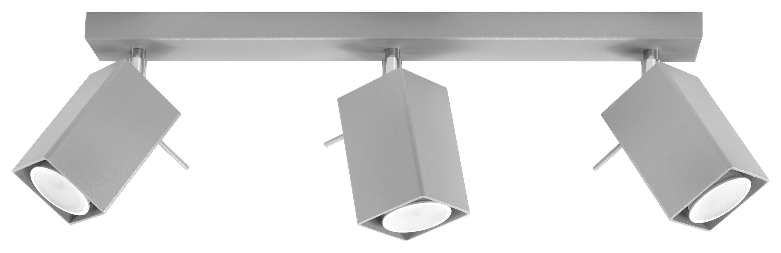 Projecteur de plafond Gris Acier L:45cm carré 3x GU10 FALERIA