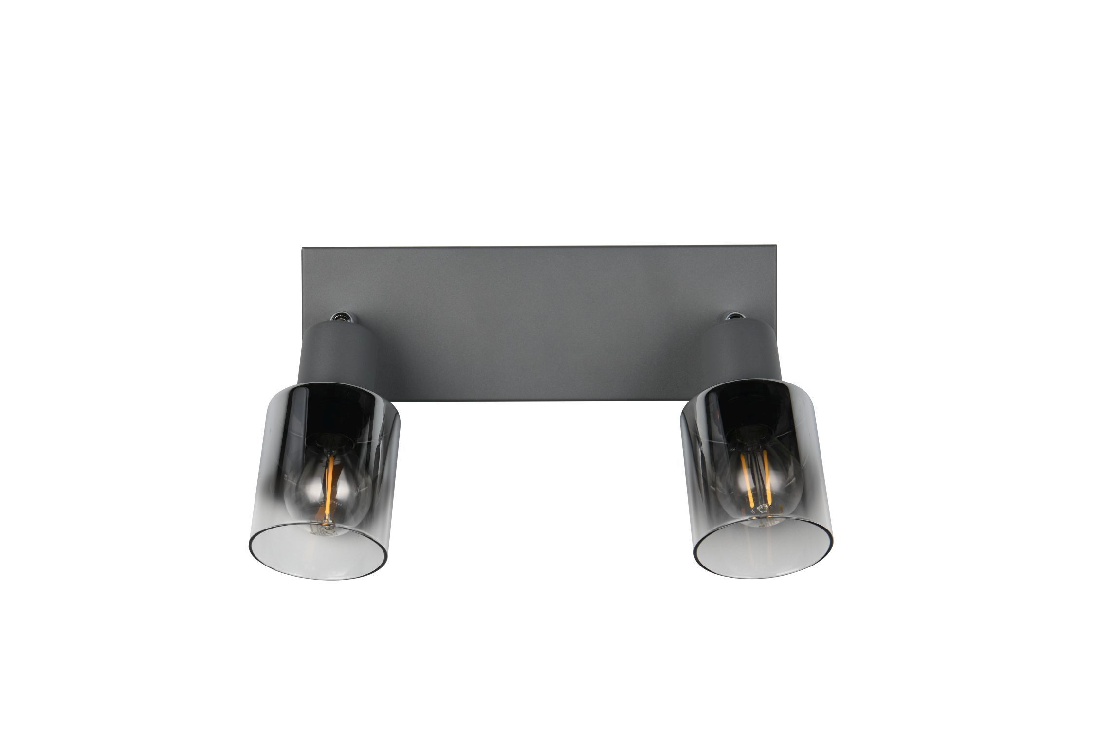 Spot de plafond flexible verre fumé métal E14 P:27,5 cm Leuchte, Deckenleuchte