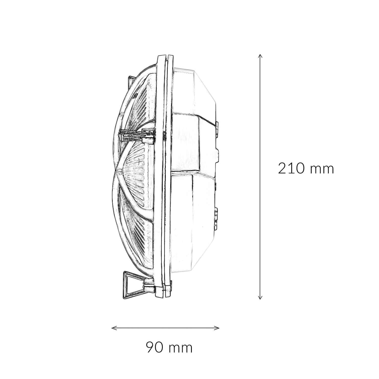 Lampe de bateau murale Ø 21 cm laiton verre E27 IP64 extérieur