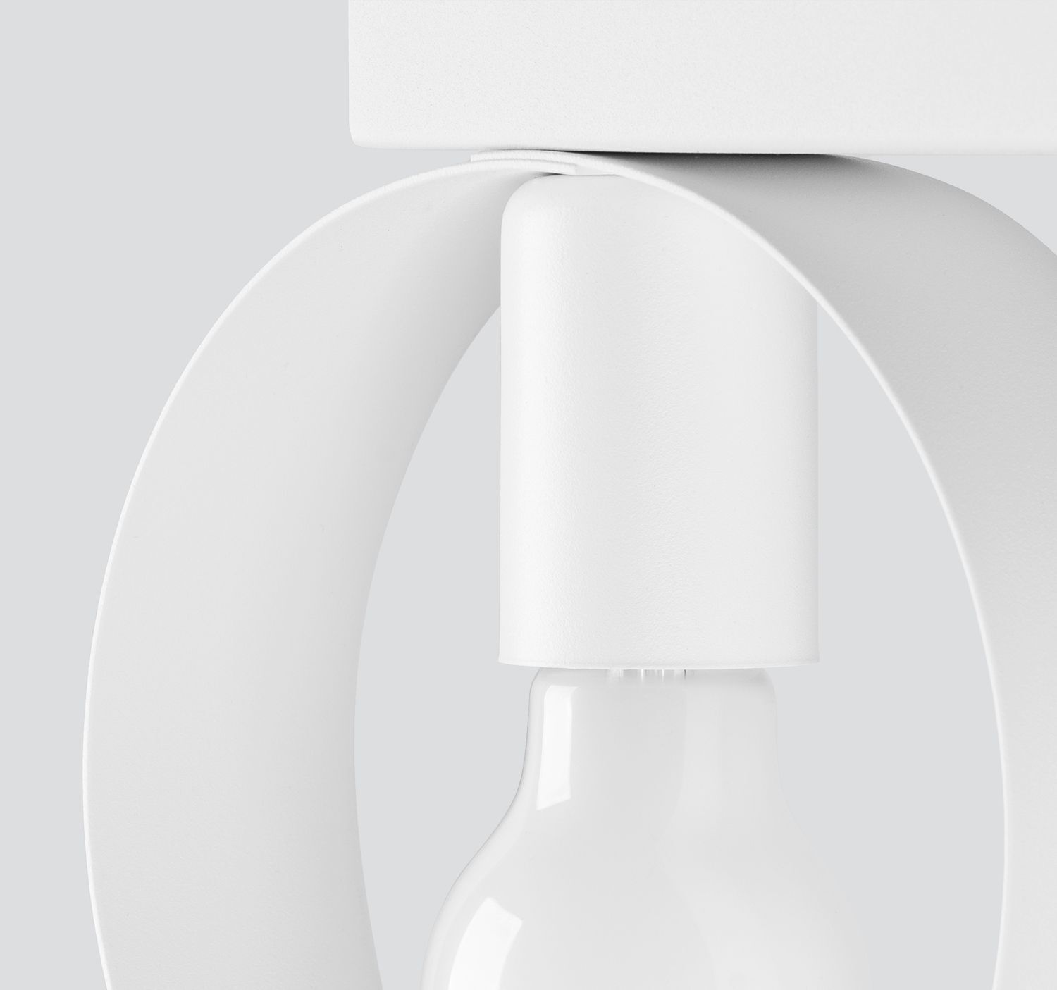 Plafonnier blanc métal 40 cm de long 2 flammes E27