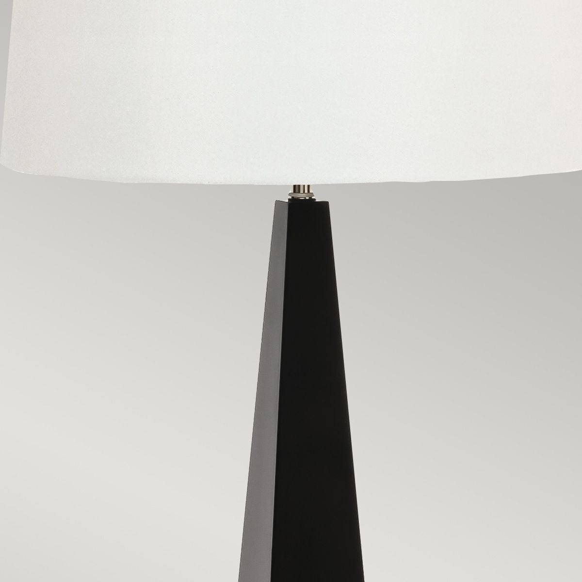 Lampe de table grande 79 cm de haut Noir Blanc Tissu Métal E27