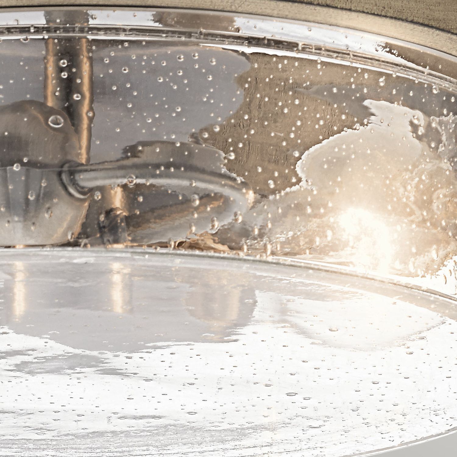 Lampe de plafonnier intérieur rond D : 30,5 cm métal verre 1x E27