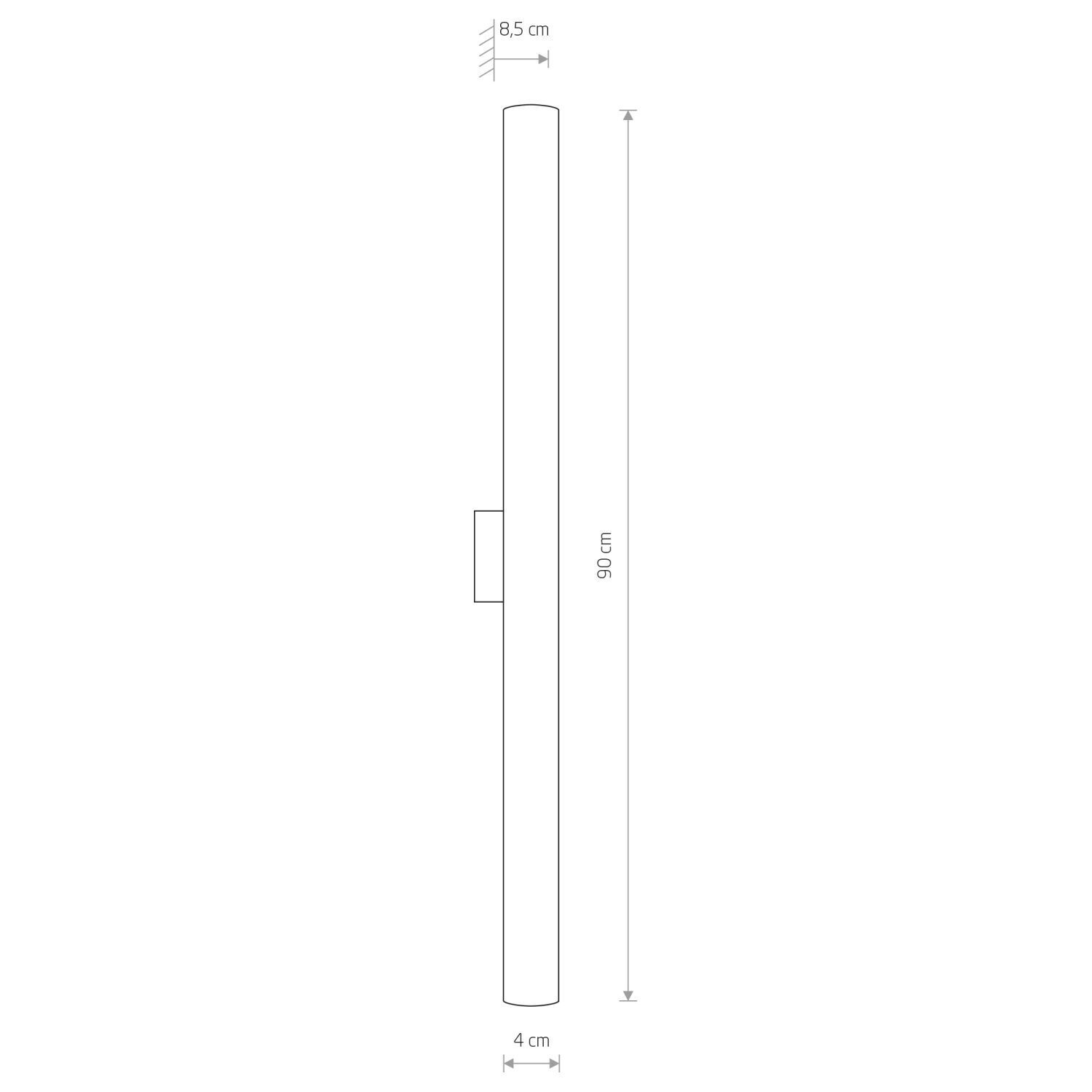 Lampe LED pour miroir 4000 K 1750 lm 90 cm IP44 blanc chrome