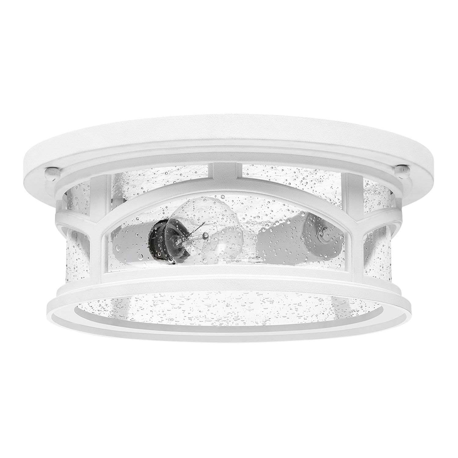 beleuchtung-aussen-deckenleuchte-matt-2-flammig-weiss-vintage-69-2 Deckenleuchte, LED-Lampe, Klemmring, Rund, weiß