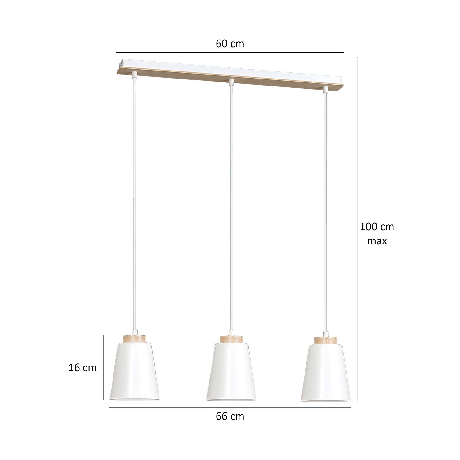 Suspension blanche Nordic Design ROGER