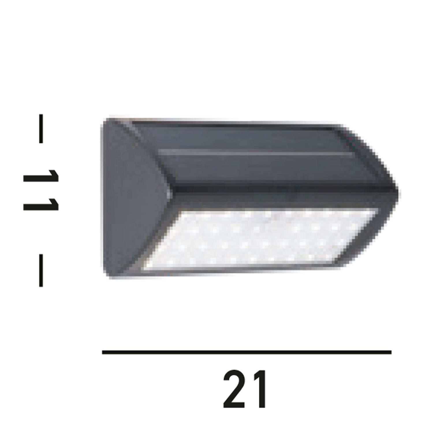 Applique murale LED solaire noire 5 W IP44 Détecteur de mouvement