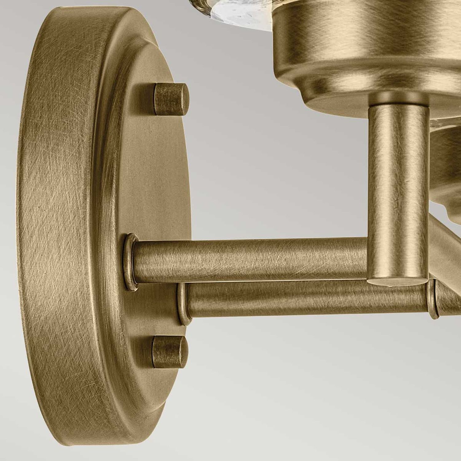 Applique métal verre 32,6 cm de large en laiton E27 2 flammes Bronze