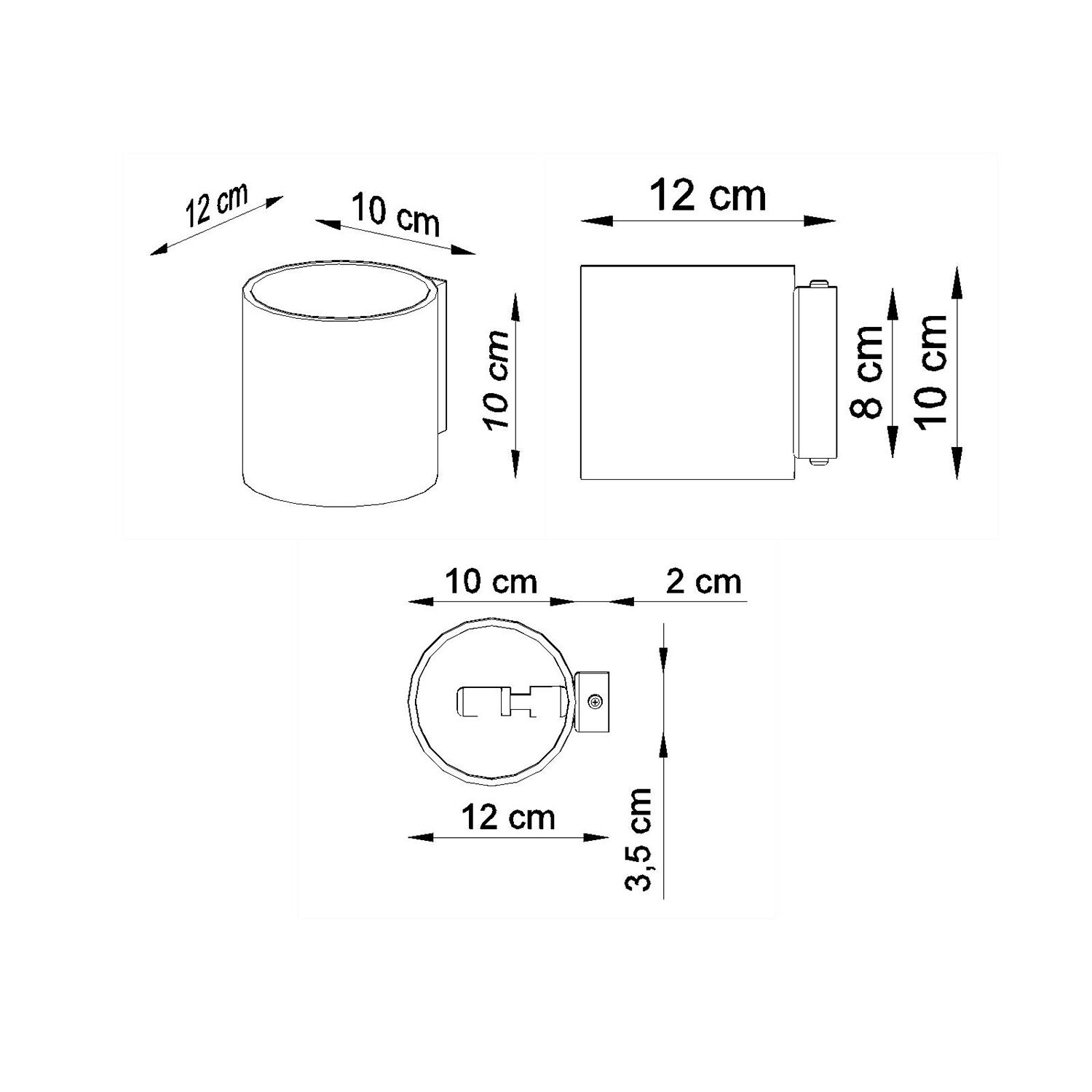 Applique ronde moderne RODA Blanc