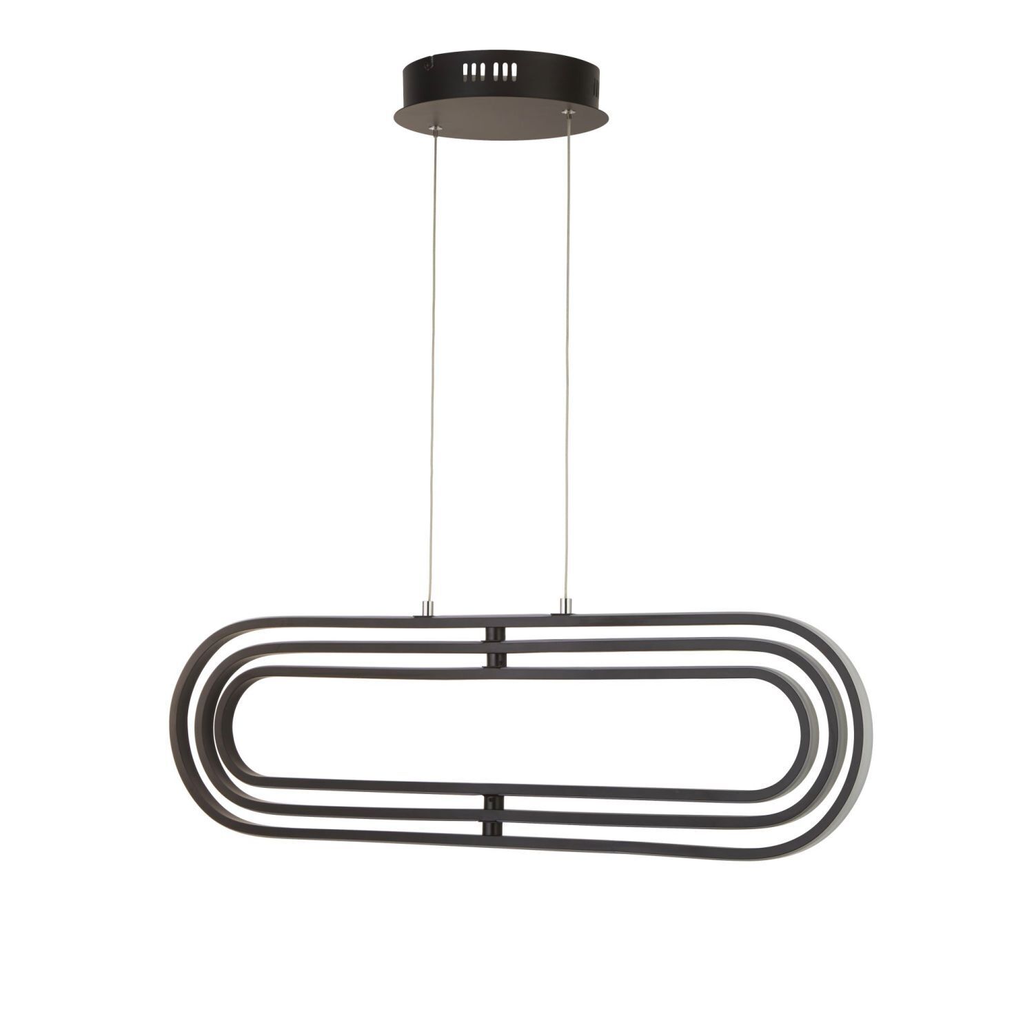 Lampe à suspendre LED noire couleur de lumière réglable L : 80 cm