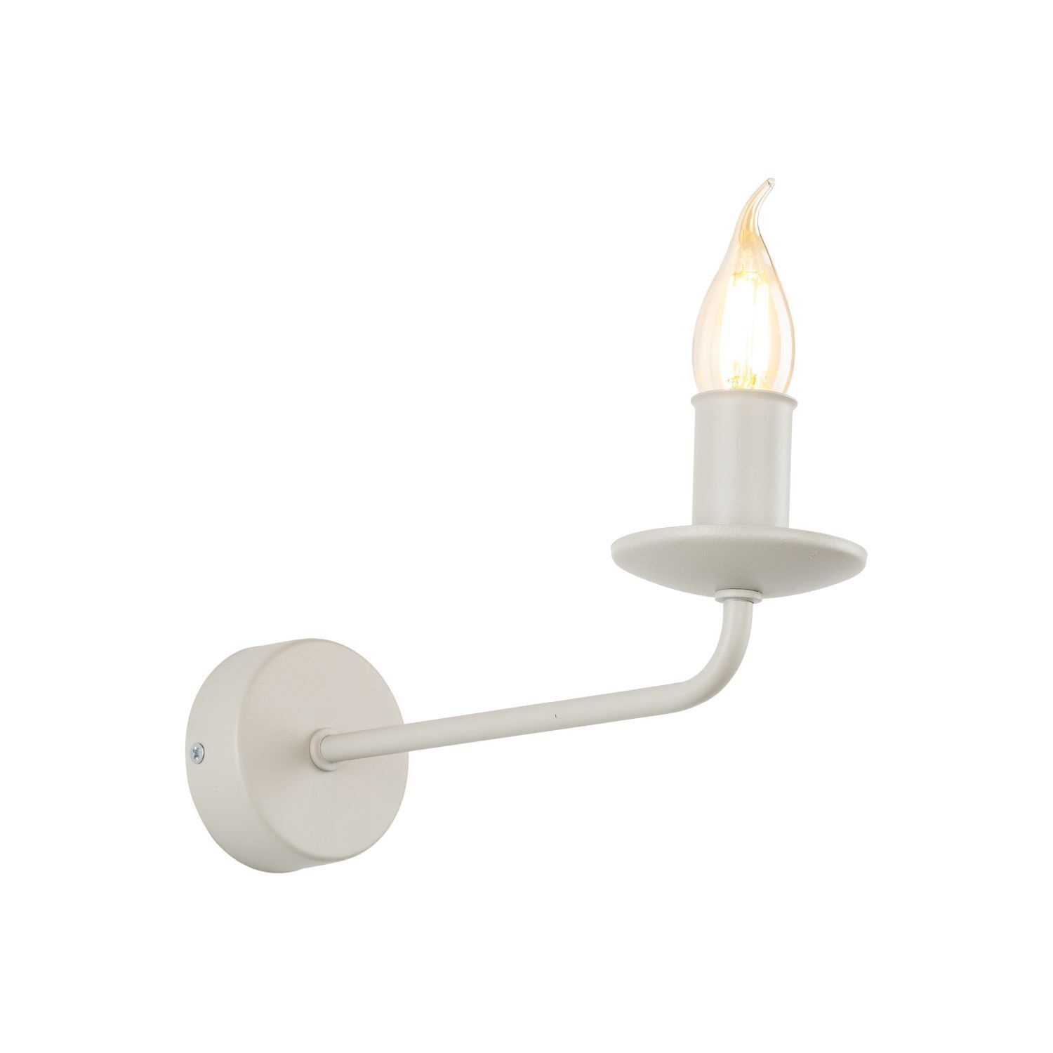 Applique Rustique Métal Beige H : 23 cm petit pour E14