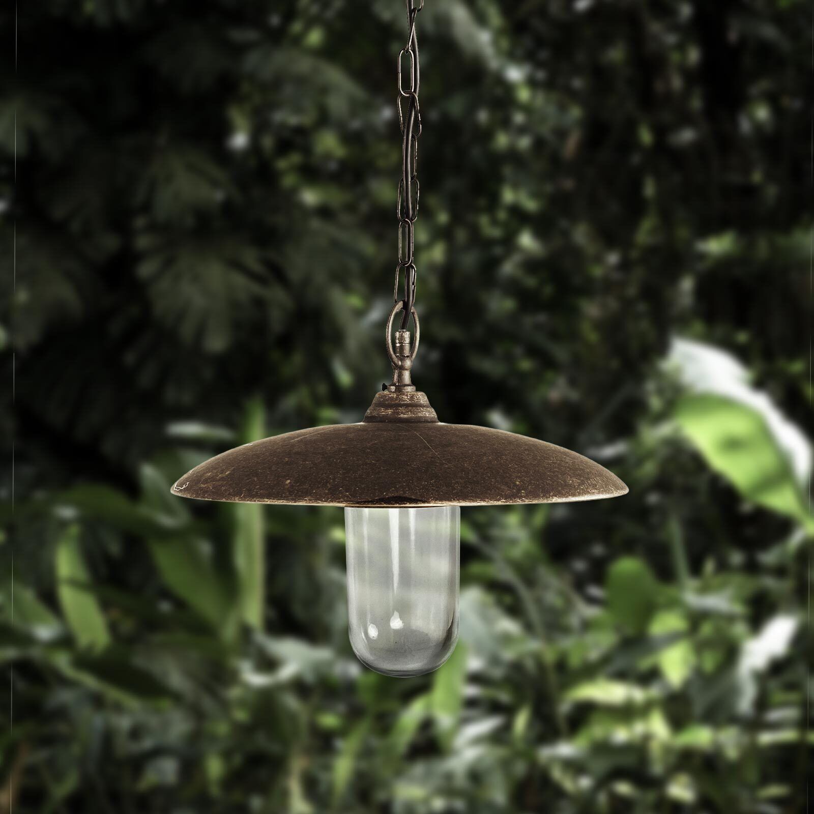 Lampe d'extérieur suspendue IP44 E27 Ø 30,5 cm laiton véritable