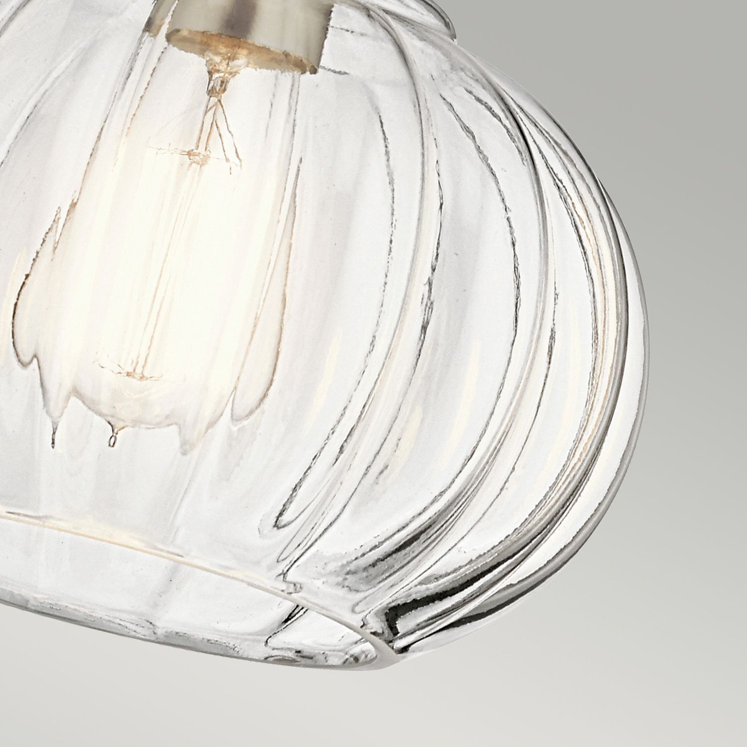Lampe à suspendre verre Abat-jour Ø22cm style vintage E27