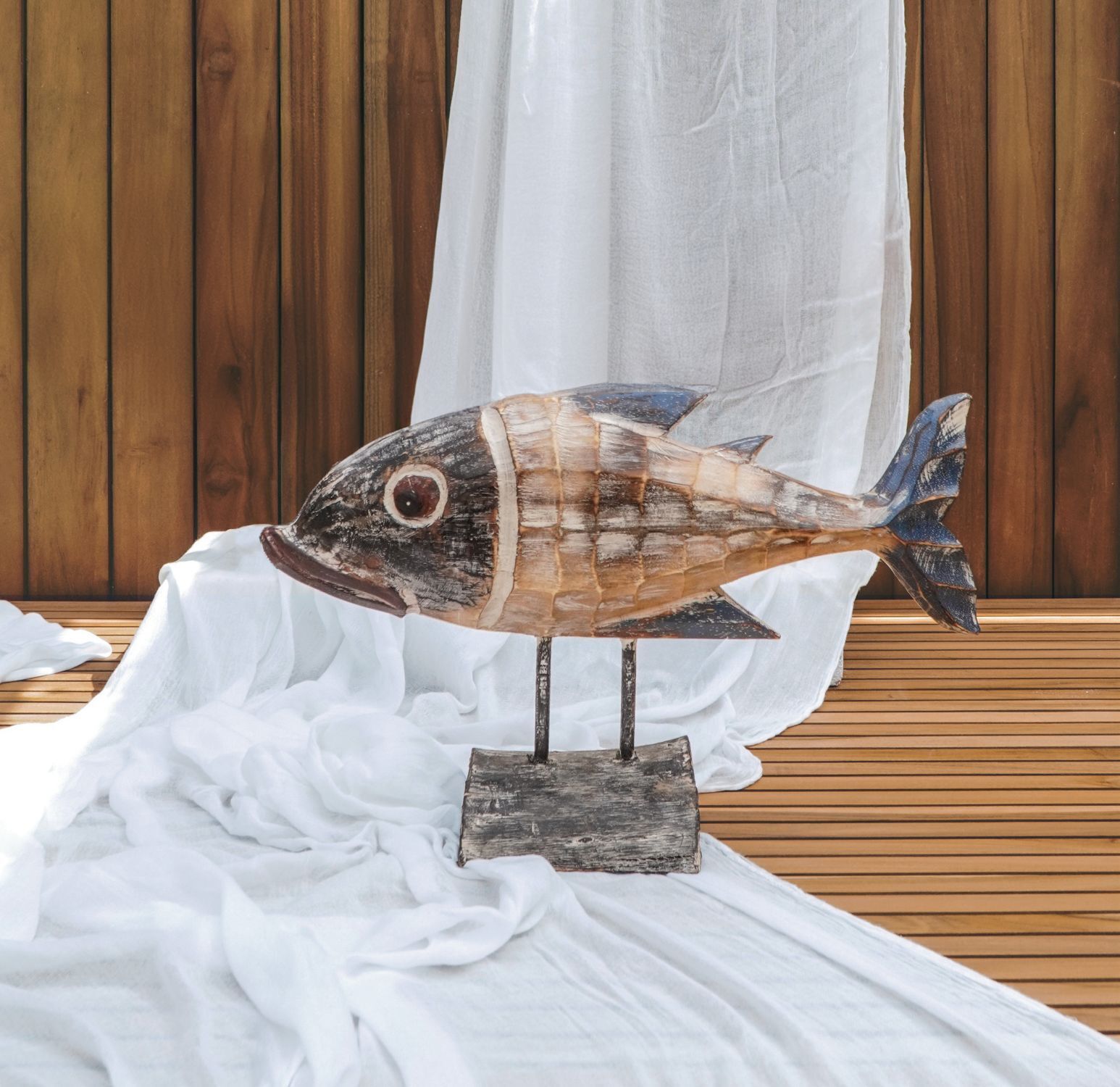 Holz, Tier, Fische, Leben im Meer, Gebeiztes Holz