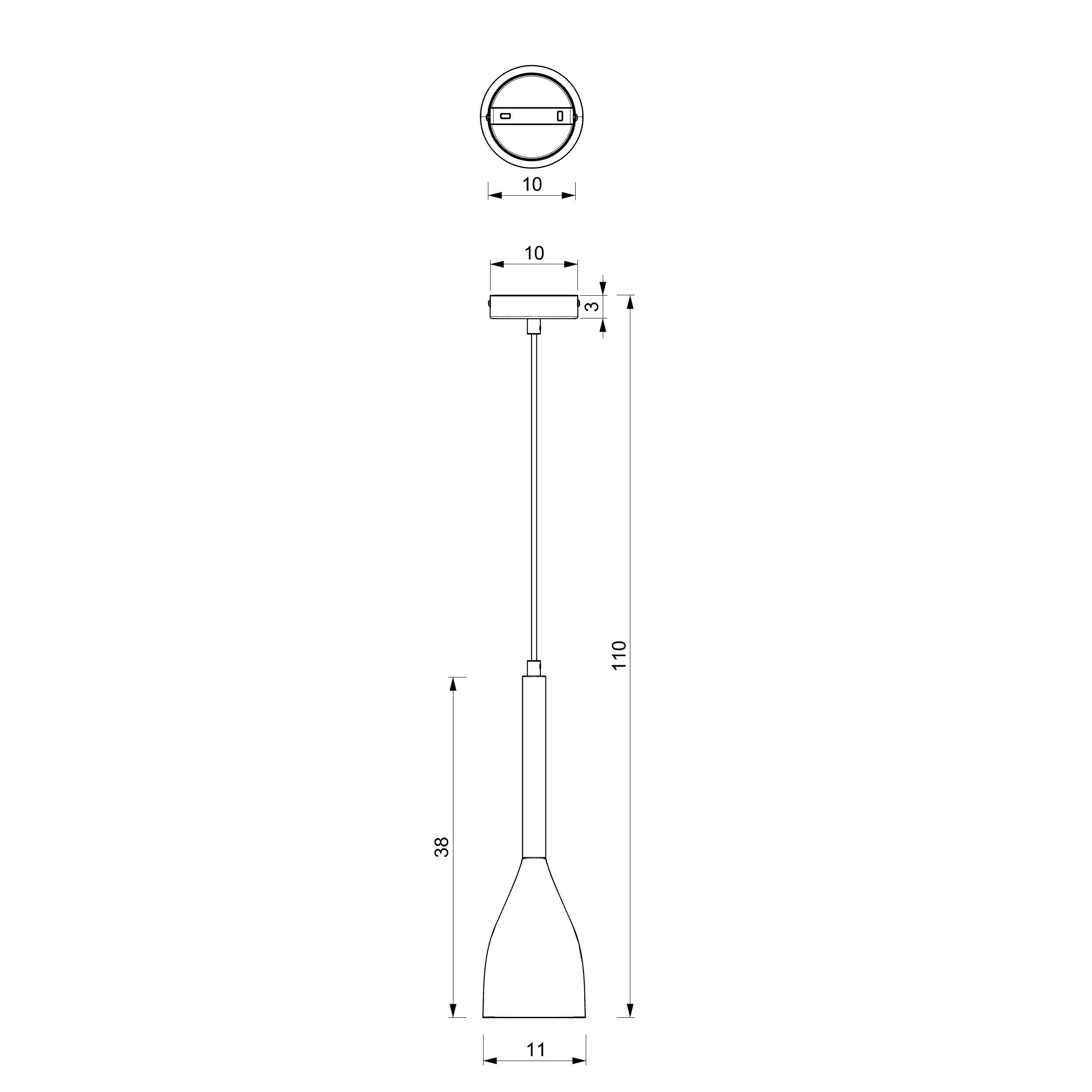 Suspension table à manger bois métal E27 Ø11cm noir